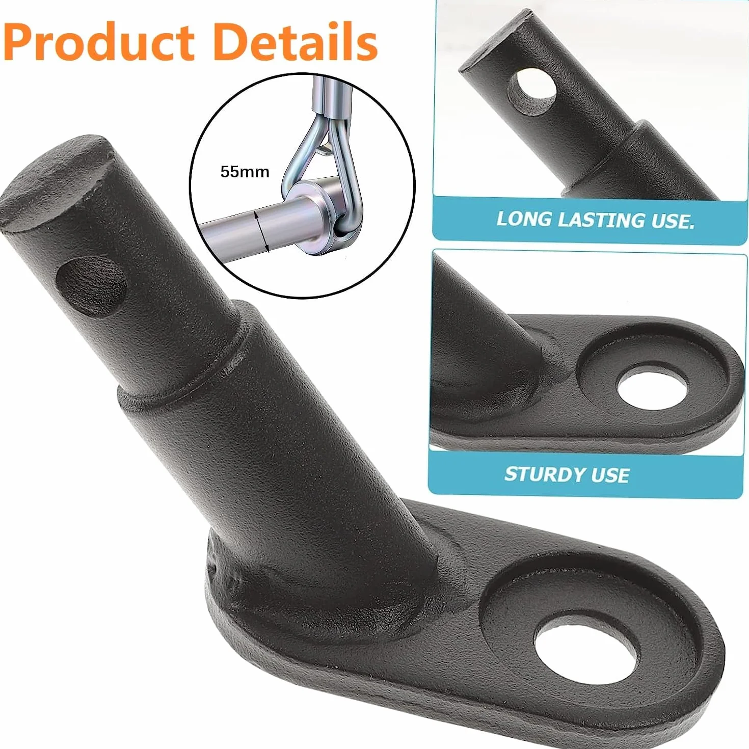 Przyczepka rowerowa, hak holowniczy, adapter do przyczepy rowerowej, z trzpieniem zabezpieczającym, przyczepka rowerowa, 2 sztuki w zestawie