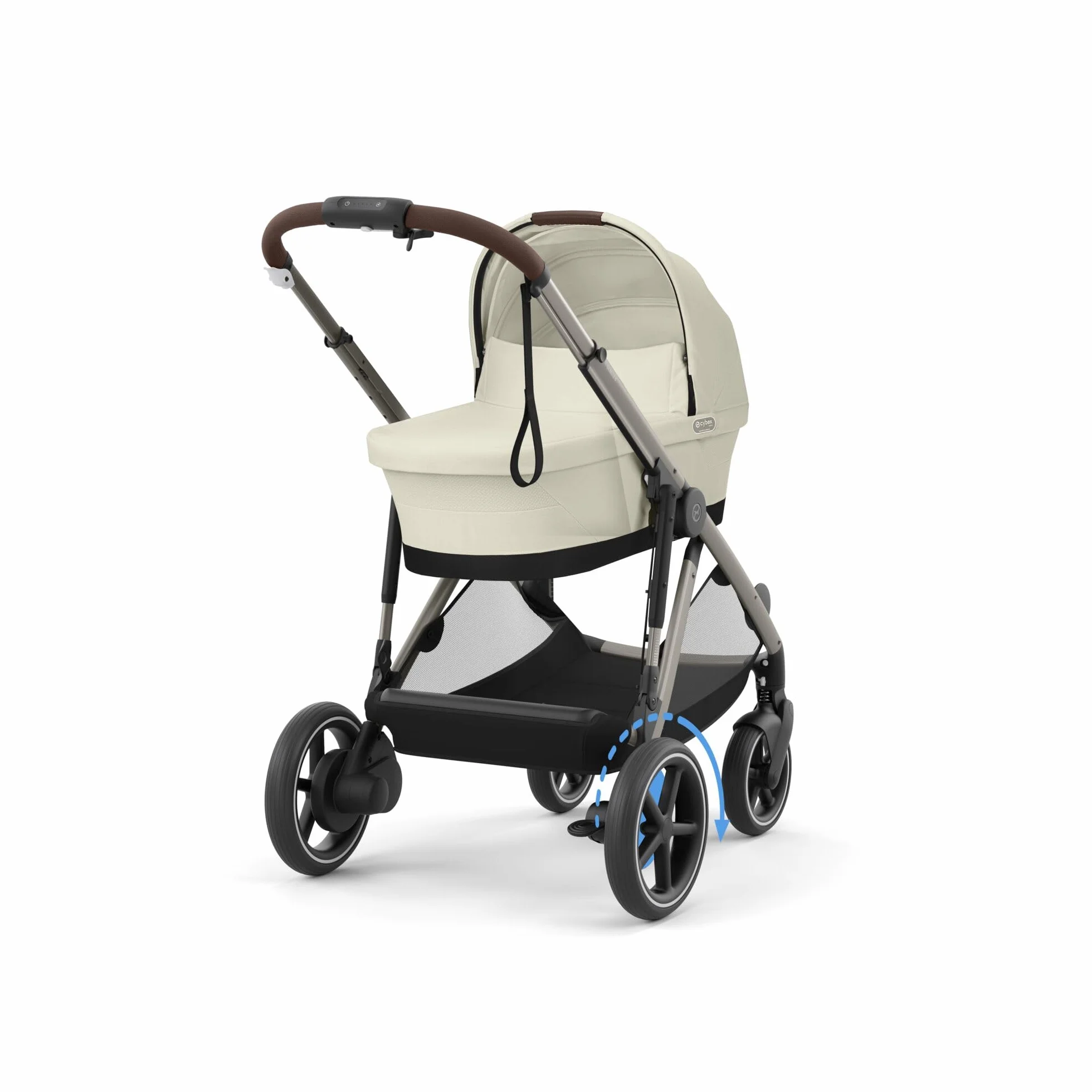CYBEX Gold e-GAZELLE S wózek all-in-1 z napędem elektrycznym, od urodzenia do 4 lat, 22 kg, Seashell Beige