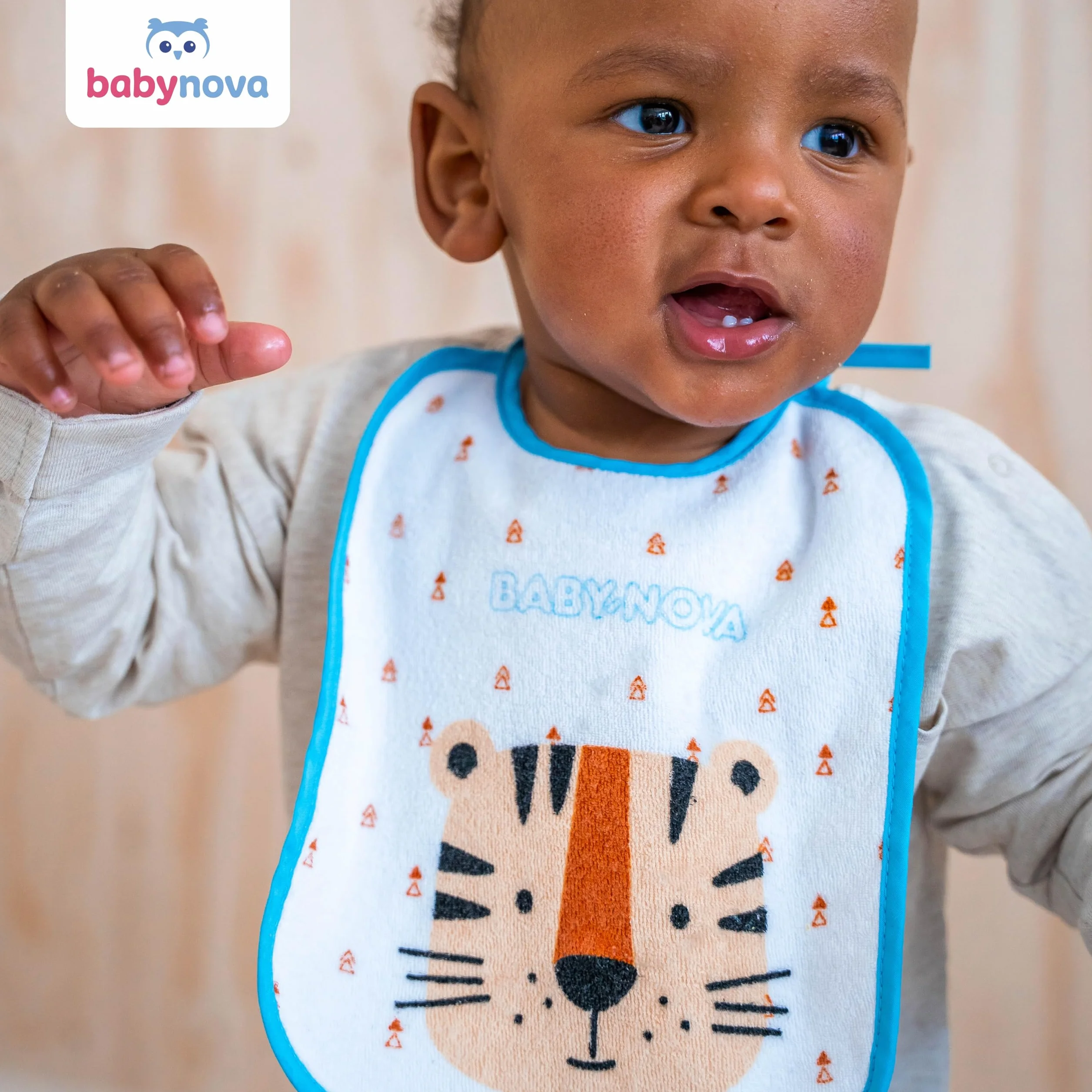 babynova Śliniaki dla Noworodków i Maluchów – 100% Bawełna – Wodoodporne – Można Prać w Pralce – Do Jedzenia, Malowania, Rękodzieła