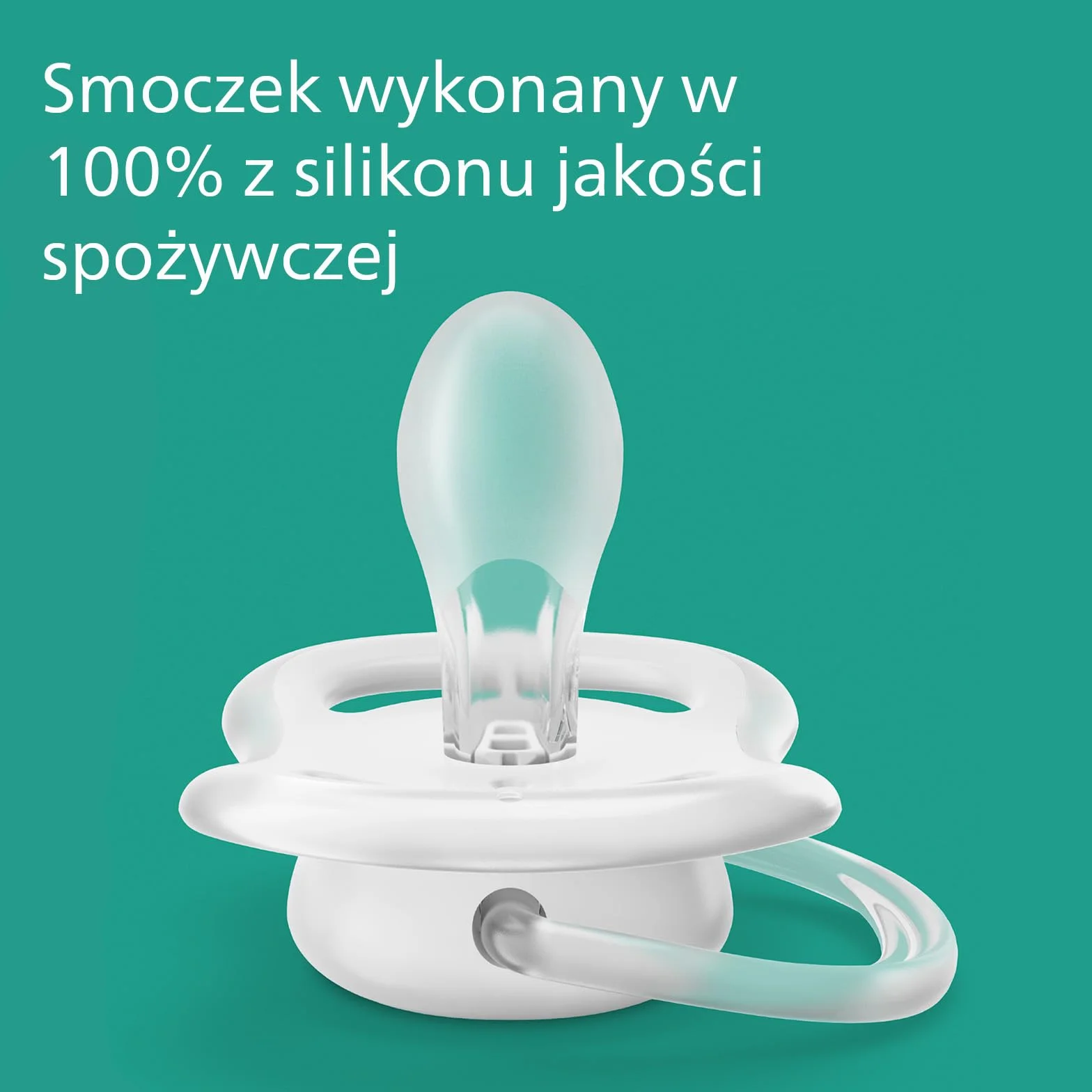 Philips Avent Smoczek Ultra Air SCF376/18 2x lekkie przepuszczające powietrze świecące w ciemności dla dzieci 0-6 miesięcy bez BPA z etui sterylizatorem