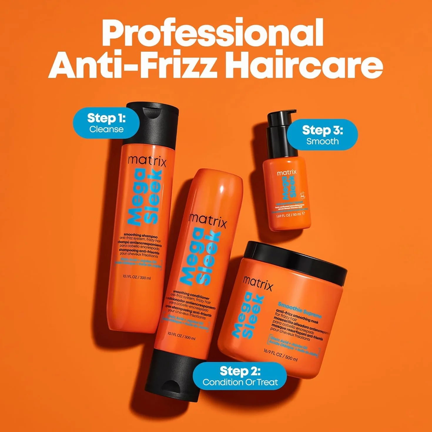 Matrix Mega Sleek szampon wygładzający przeciw puszeniu się 300 ml