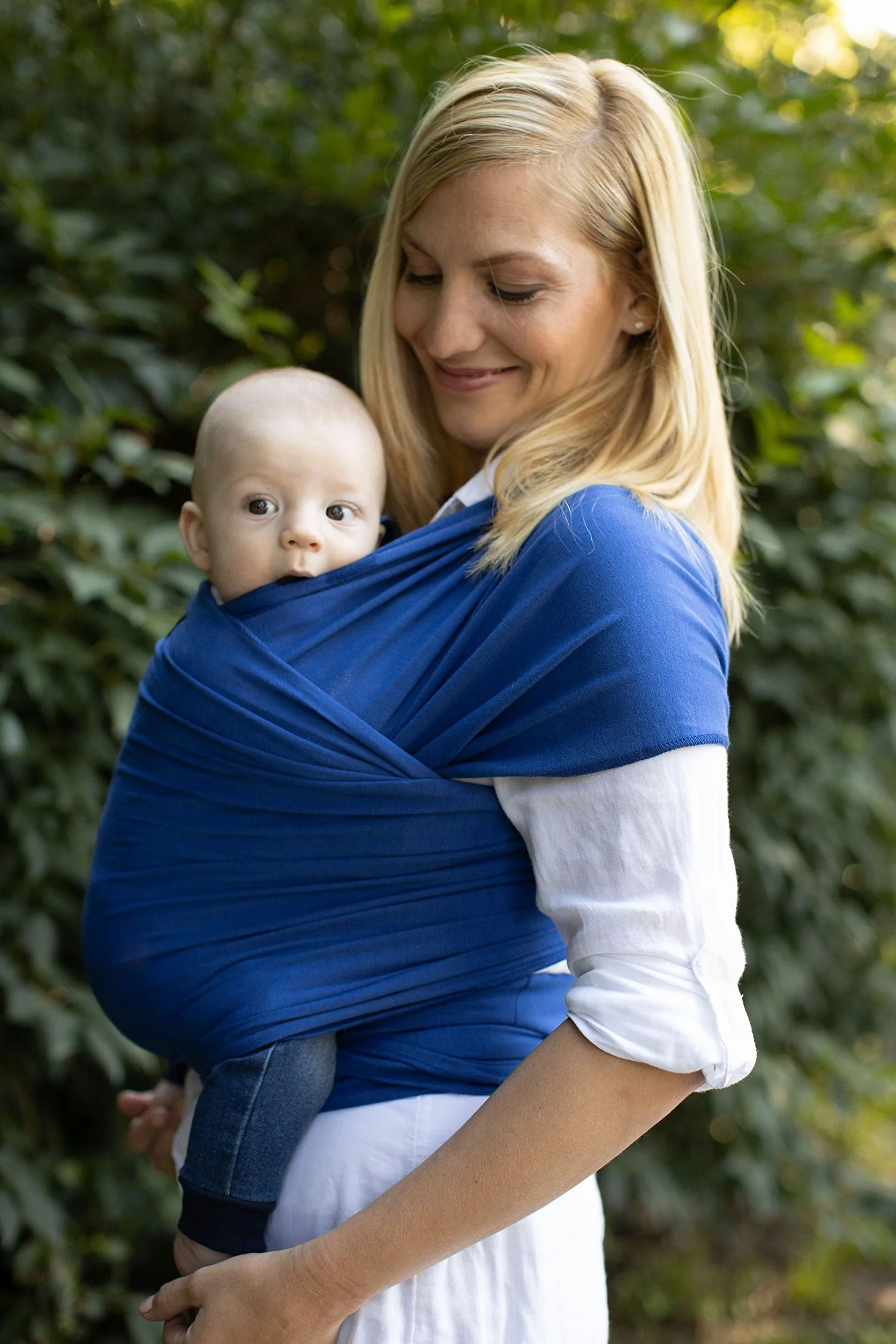 CuddleBug Opaska na czoło dla niemowląt i małych dzieci do 16 kg – opaska dla noworodków do noszenia bez użycia rąk, nosidełko dla niemowląt z paskiem, idealna na prezent dla narodzin i Baby Shower