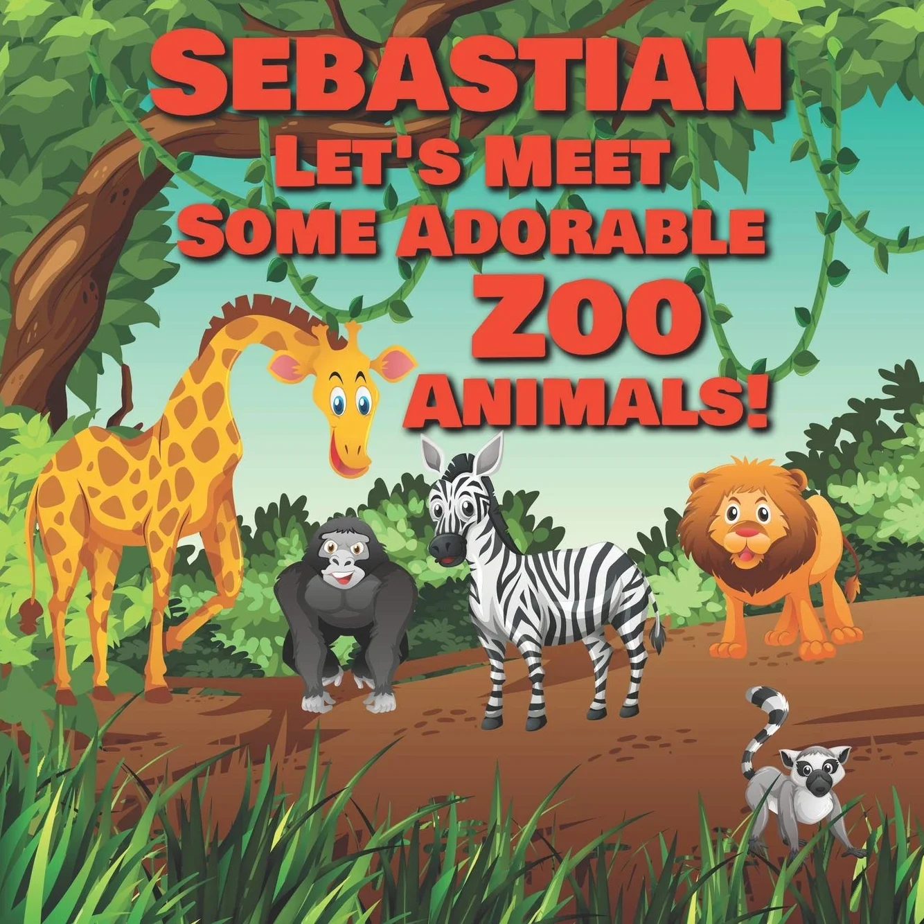 Personalized Baby Books: Zoo Animals Book for Toddlers Ages 1-3