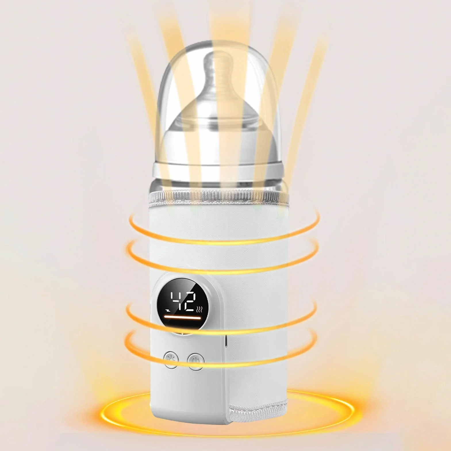 Bottle Warmer USB Powered Milk Heating Sleeve for Infant Feeding Portable Fabric Warmer Wrap Adjustable Temperature Travel Bottle Heater