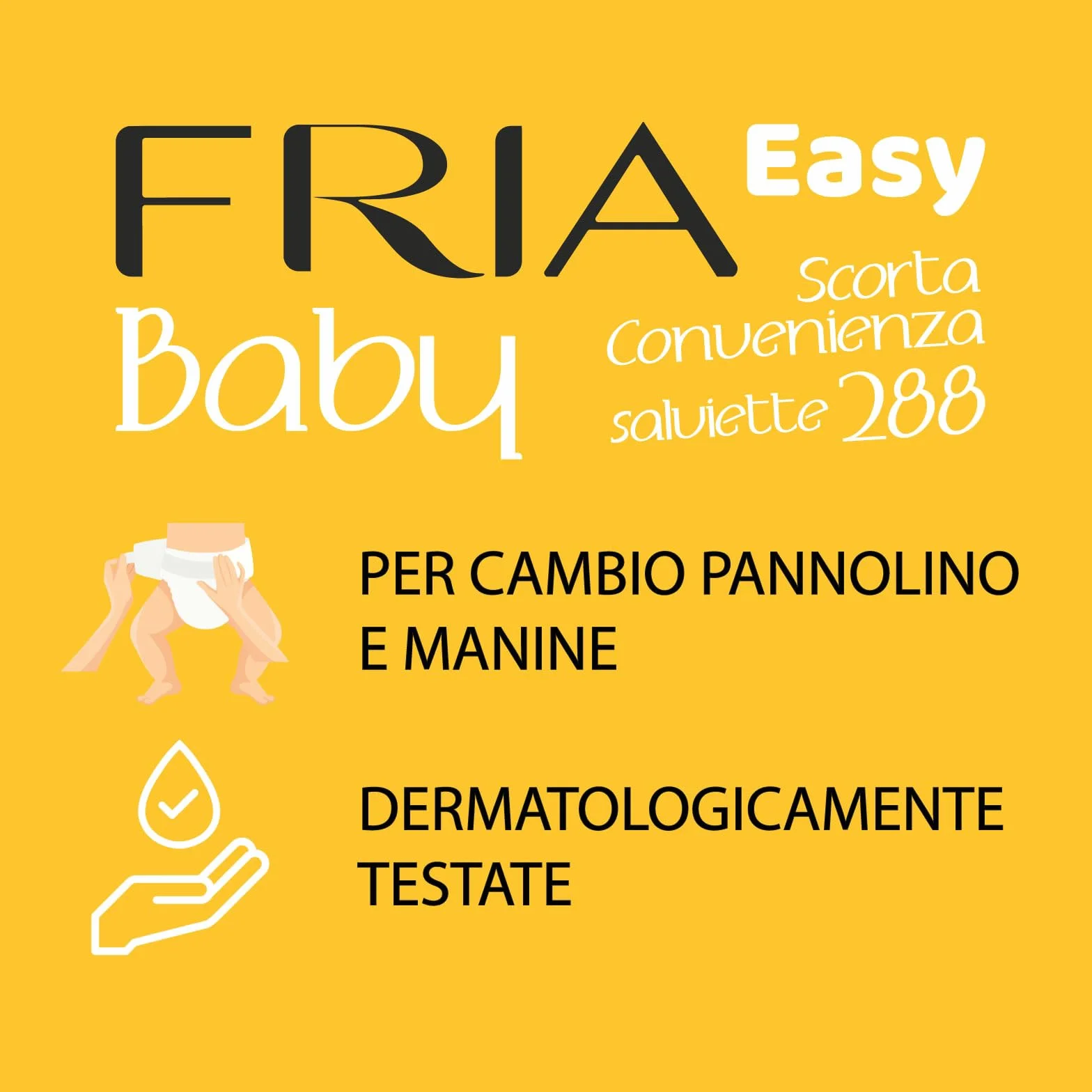 Fria Chusteczki do zmiany pieluch Easy Baby z aloesem i miodem, nawilżające, testowane dermatologicznie, 288 szt.