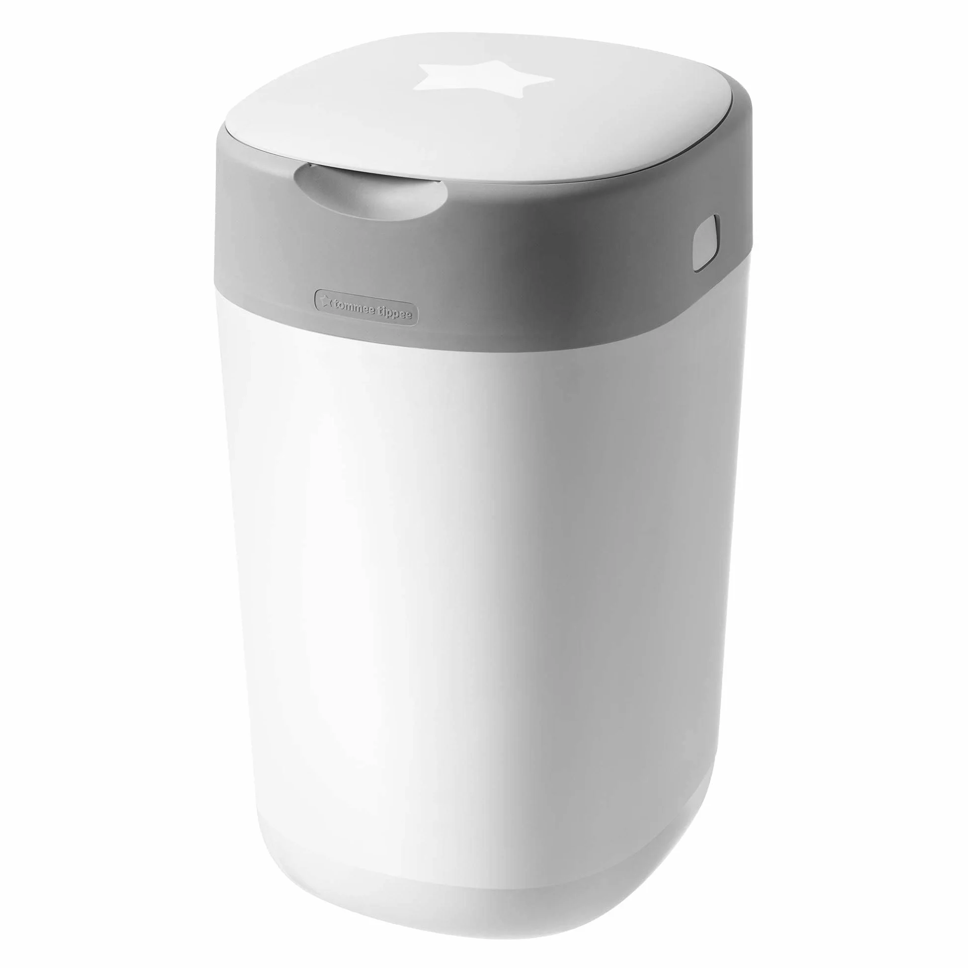 Tommee Tippee Twist and Click Advanced Nappy Bin Starter Set, Eco-Friendlier System with 6x Refill Cassettes with Sustainably Sourced Antibacterial GREENFILM, White