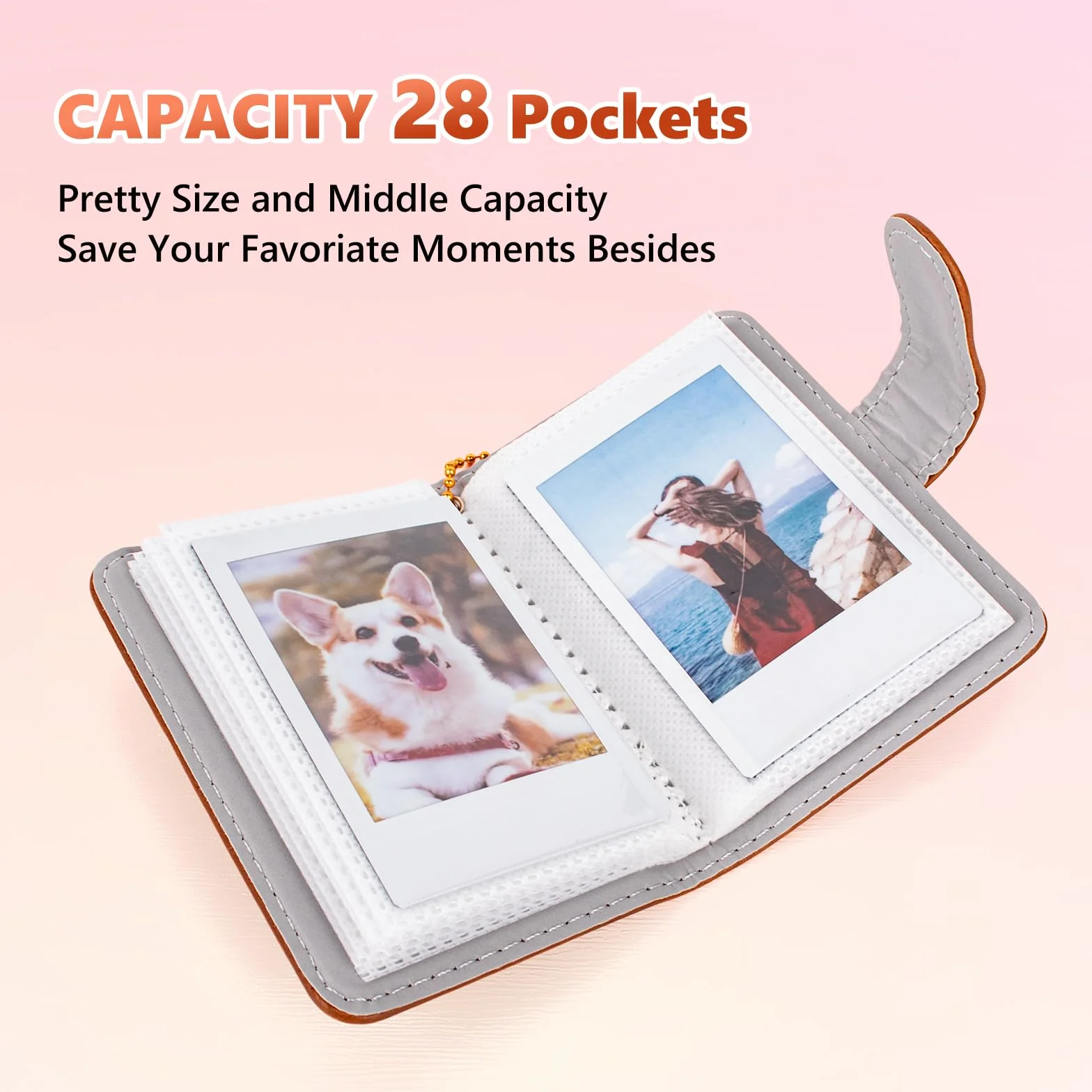 Mini album fotograficzny 28 kieszeni kompatybilny Fujifilm Instax 2x3 Films Mini 12 70 7s 8 8+ 9 11 40 50s 90 99