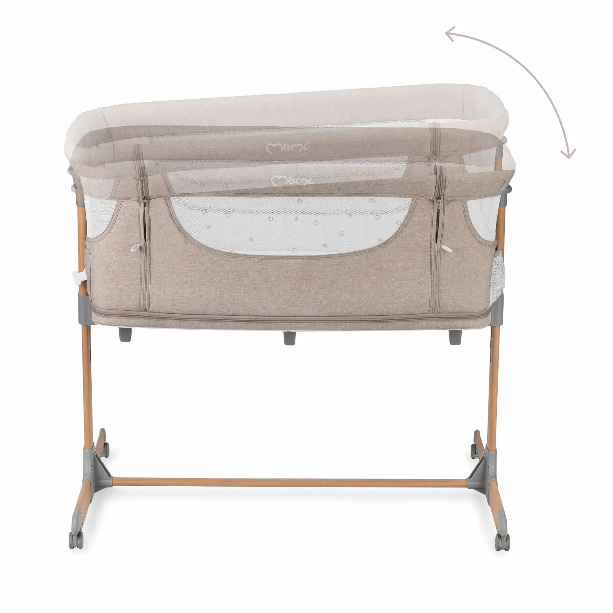 Momi SMART BED Łóżeczko Wielofunkcyjne, Beżowy, do 15 kg
