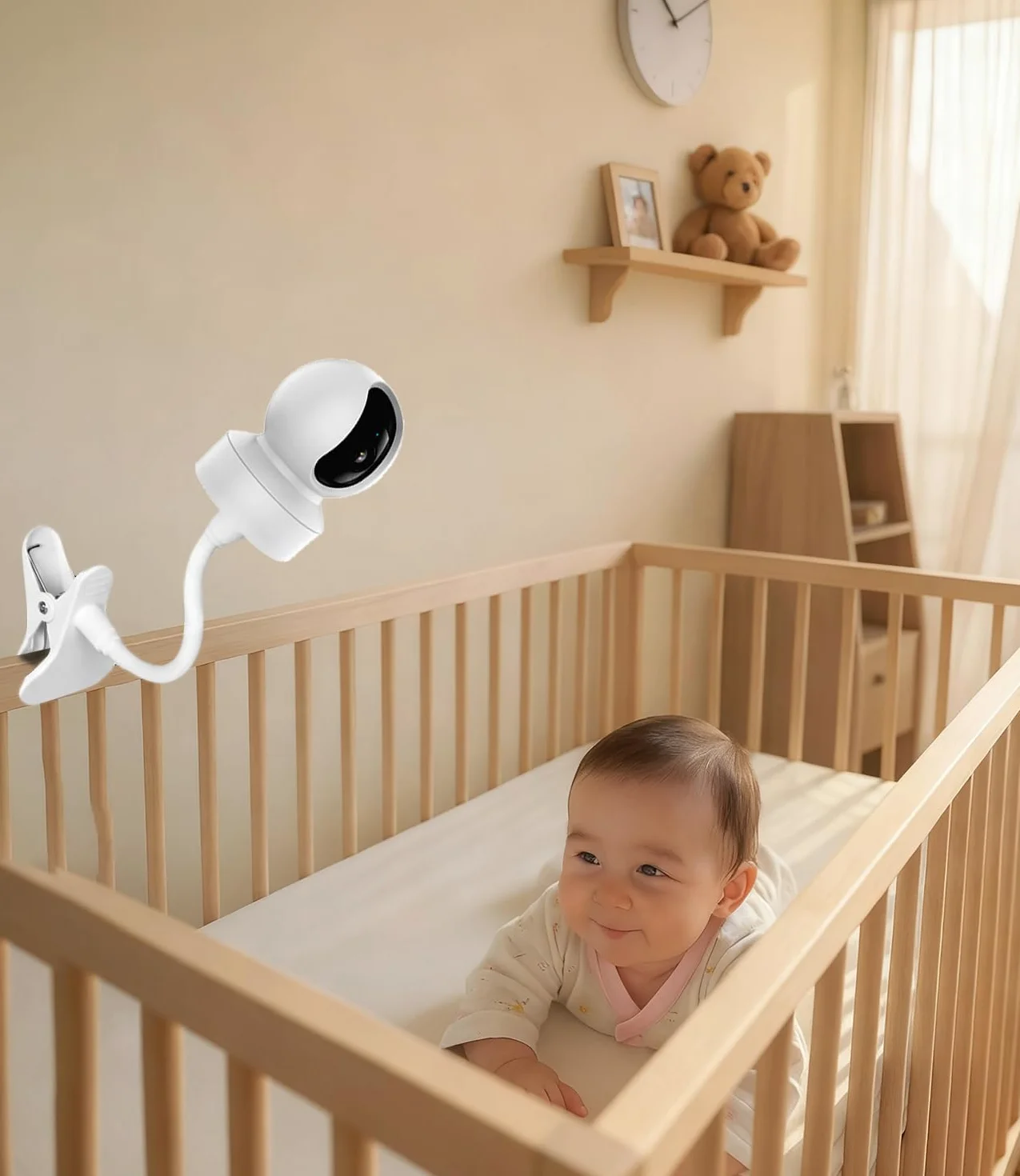 Uchwyt na kamerę niani do kamery TP-Link Tapo C200/C210/C220/C201/C202/C211/C212/C222/C230 WLAN IP Kame (biały)