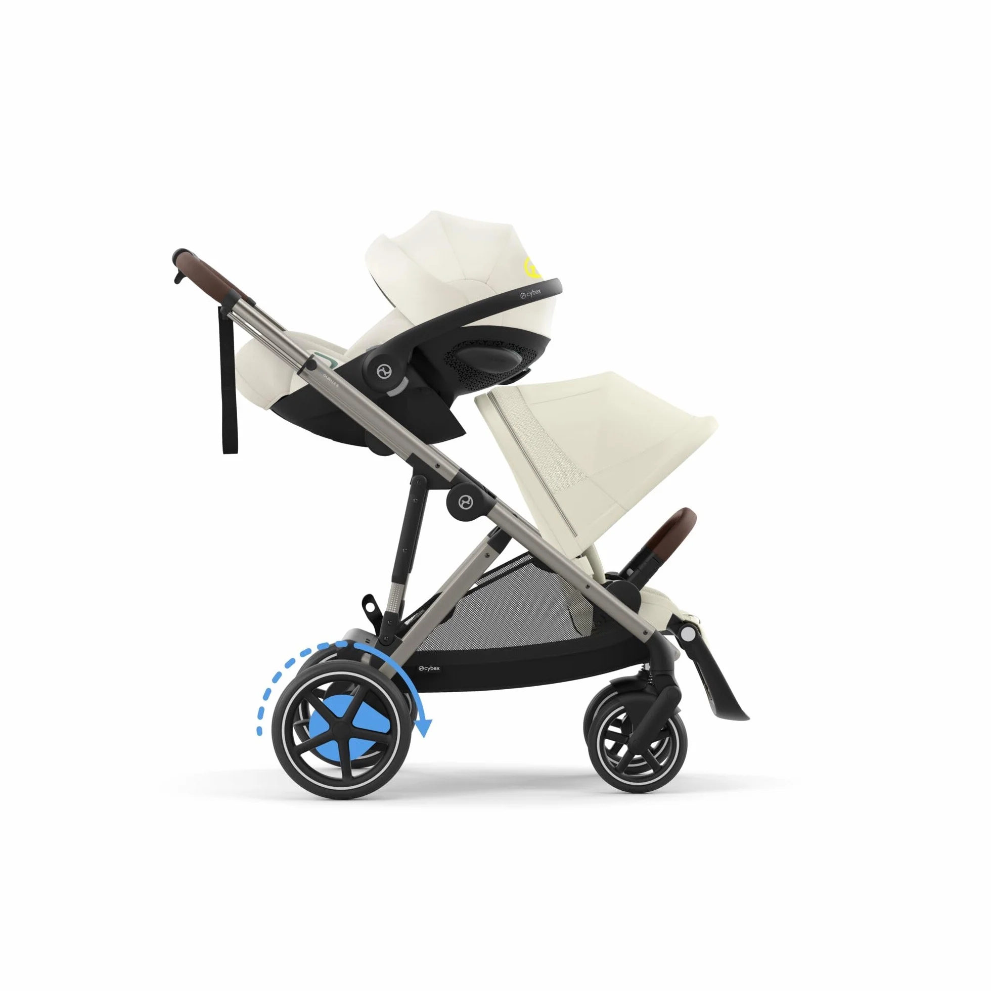 CYBEX Gold e-GAZELLE S wózek all-in-1 z napędem elektrycznym, od urodzenia do 4 lat, 22 kg, Seashell Beige