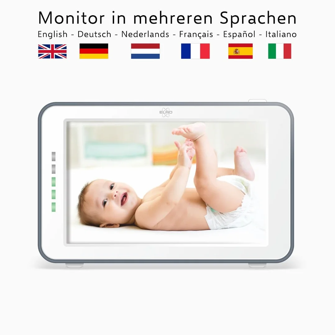 ELRO BC4000 Baby Monitor Royale Full HD niania elektroniczna z ekranem dotykowym 12,7 cm