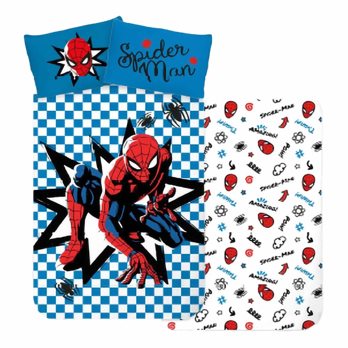Marvel Spiderman komplet pościeli dziecięcej 100x135 cm 100% bawełna