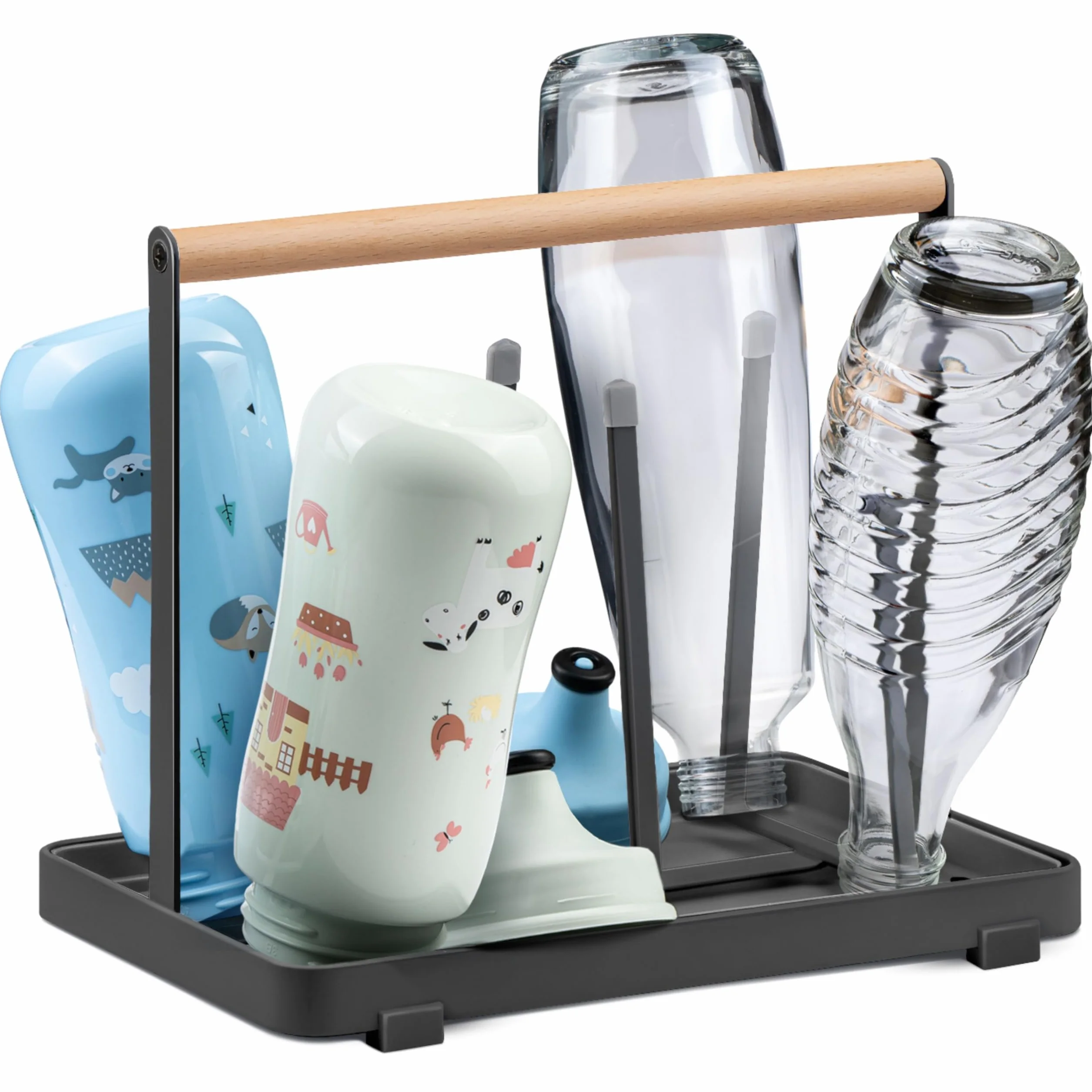 D&D Living Uchwyt na butelkę SodaStream ociekacz uniwersalny stojak do suszenia metal