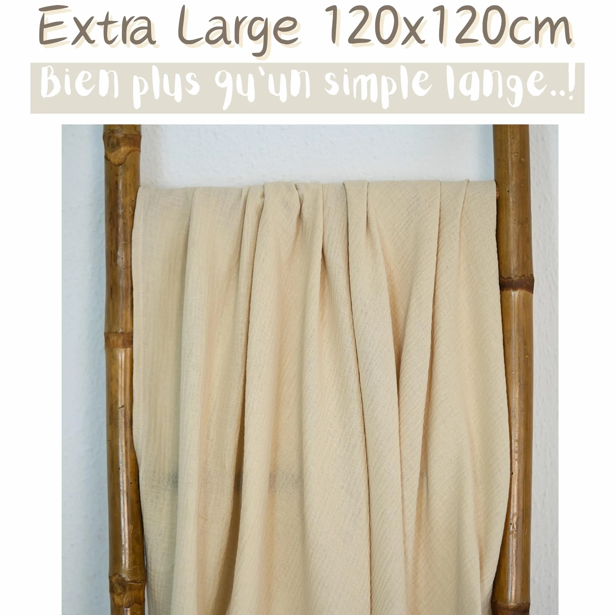 Lange dla niemowląt 120 x 120 cm organiczna gaza bawełniana lekka oddychająca