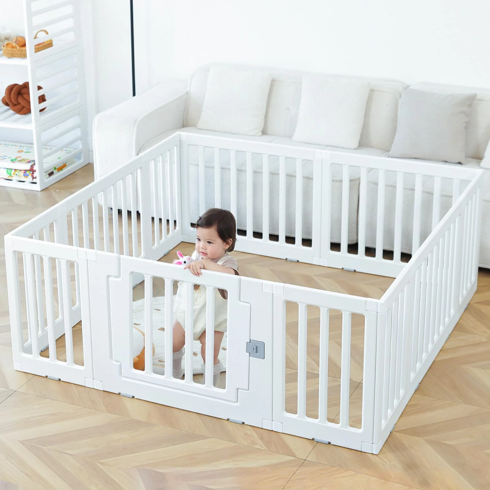 Gupamiga Kojec dla dzieci Kojec dla niemowląt Centrum bezpieczeństwa i aktywności do użytku w pomieszczeniach lub na zewnątrz 150 x 150 cm PLP-WL071-11