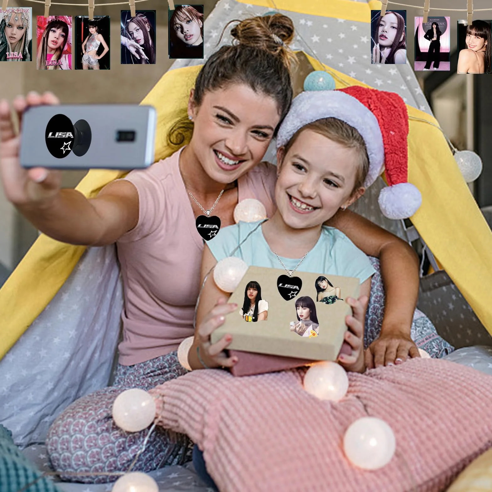 Akcesoria Blackpink Lisa zestaw upominkowy Lalisa torba ze smyczą naklejki na klucze papier fotograficzny