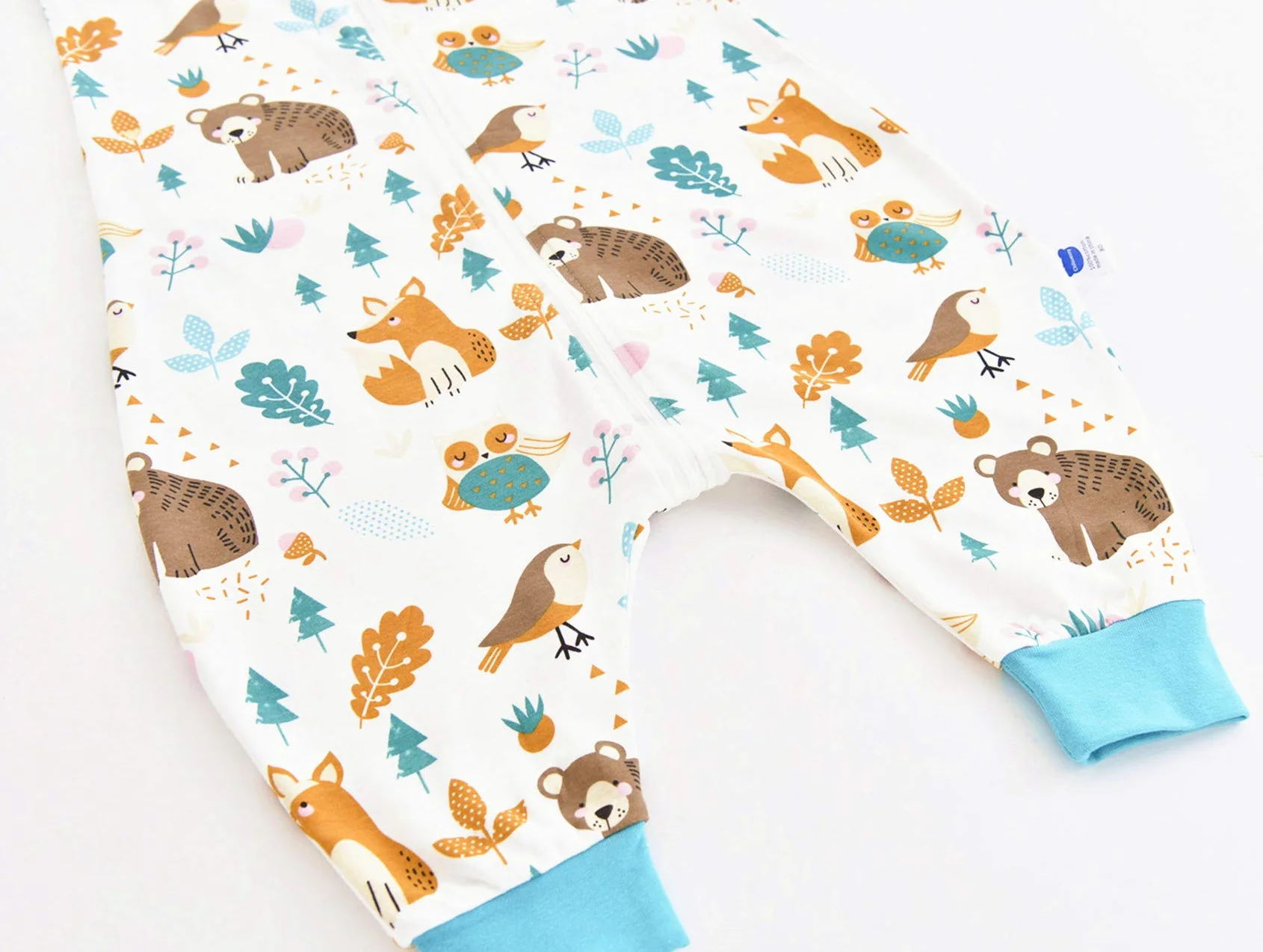 Chilsuessy Śpiwór dziecięcy Summer bez stópek, 0,5 Tog, 100% bawełna, letni śpiwór dziecięcy dla chłopców i dziewcząt, 70 cm, 1 szt., wzór: dzikie zwierzęta