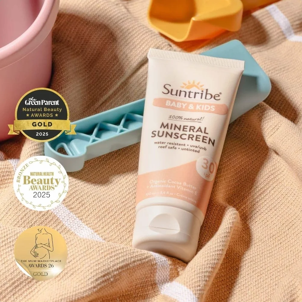 Suntribe Naturalny Mineralny Krem Przeciwsłoneczny Dla Dzieci Wanilia SPF 30 (100 ml)