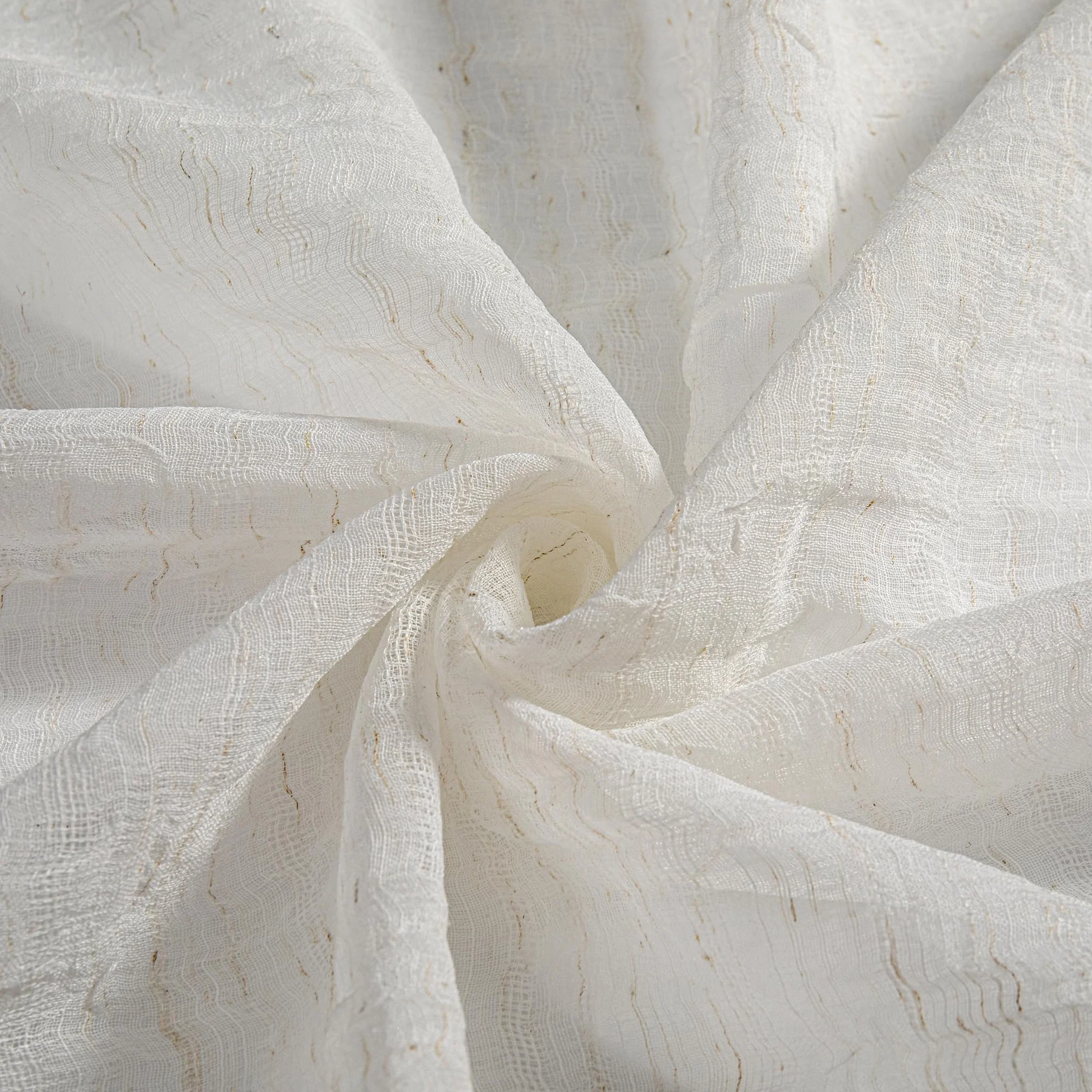 Zasłony Boho 2-częściowy Zestaw Półprzezroczyste Plisowane 245x140 cm Beżowe