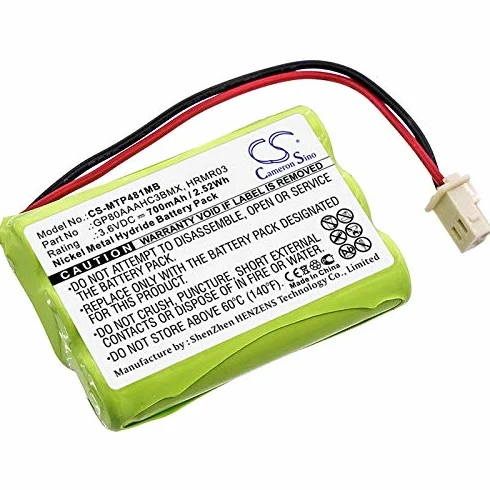 CS-MTP481MB Baterie 700mAh kompatybilny z [MOTOROLA] MBP481, MBP482, MBP483 zastępuje GP80AAAHC3BMX, HRMR03
