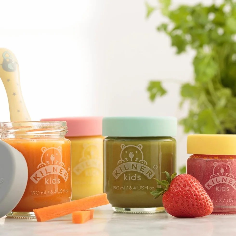Kilner Zestaw kieliszków dla niemowląt 190 ml | 6 pojemników na owsiankę dla niemowląt | do przechowywania, zamrażania i serwowania domowych posiłków dla niemowląt | wolne od substancji szkodliwych i