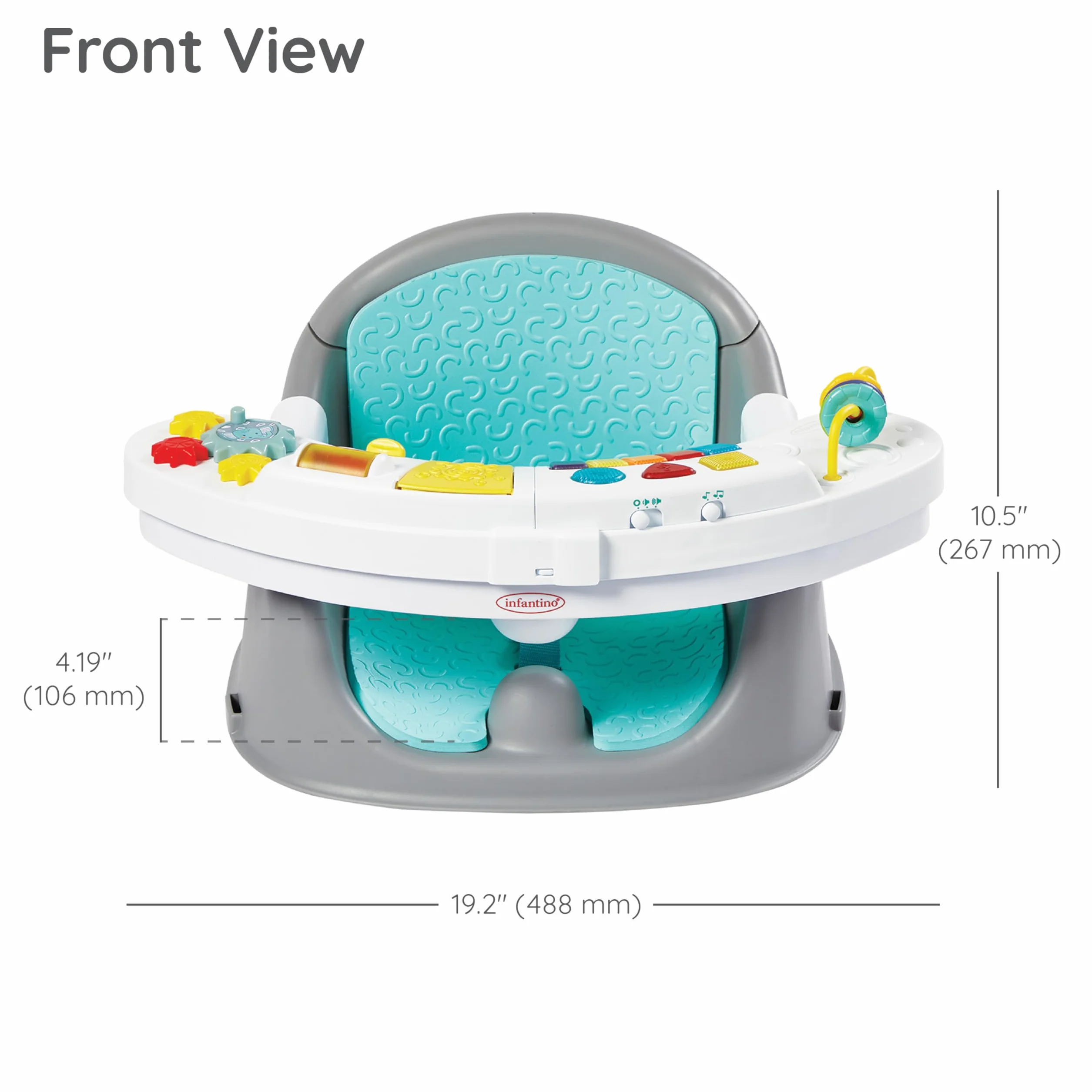 Infantino Krzesełko do Karmienia i Eksploracji Discovery Growing Baby Booster 3 w 1 Niebieskie