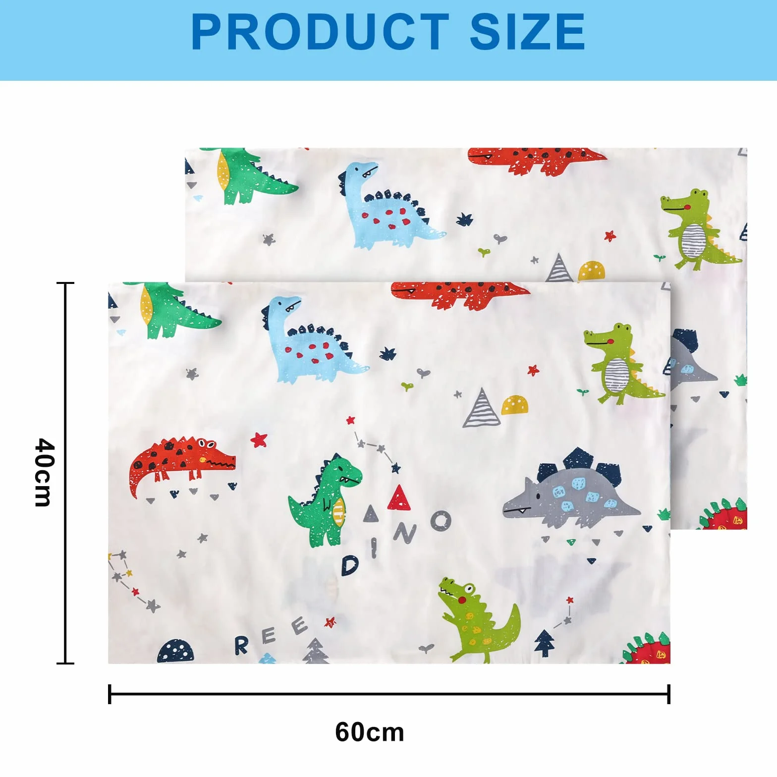 Vegena Poszewka na poduszkę dla dzieci 40 x 60 cm – 2 bawełniane poszewki kopertowe