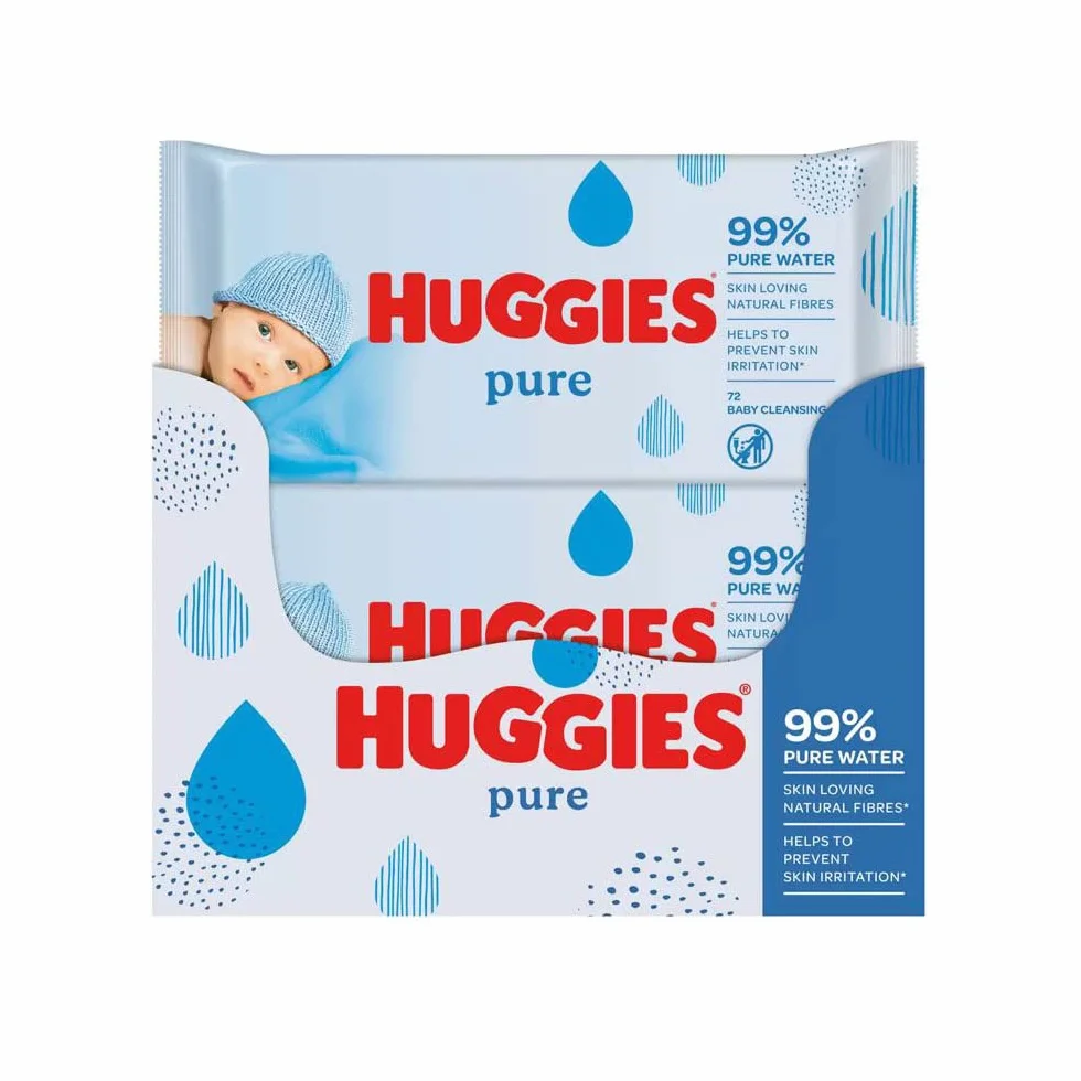 Huggies Baby Wet Pure Extra Care Chusteczki 72 x 10 pudełek