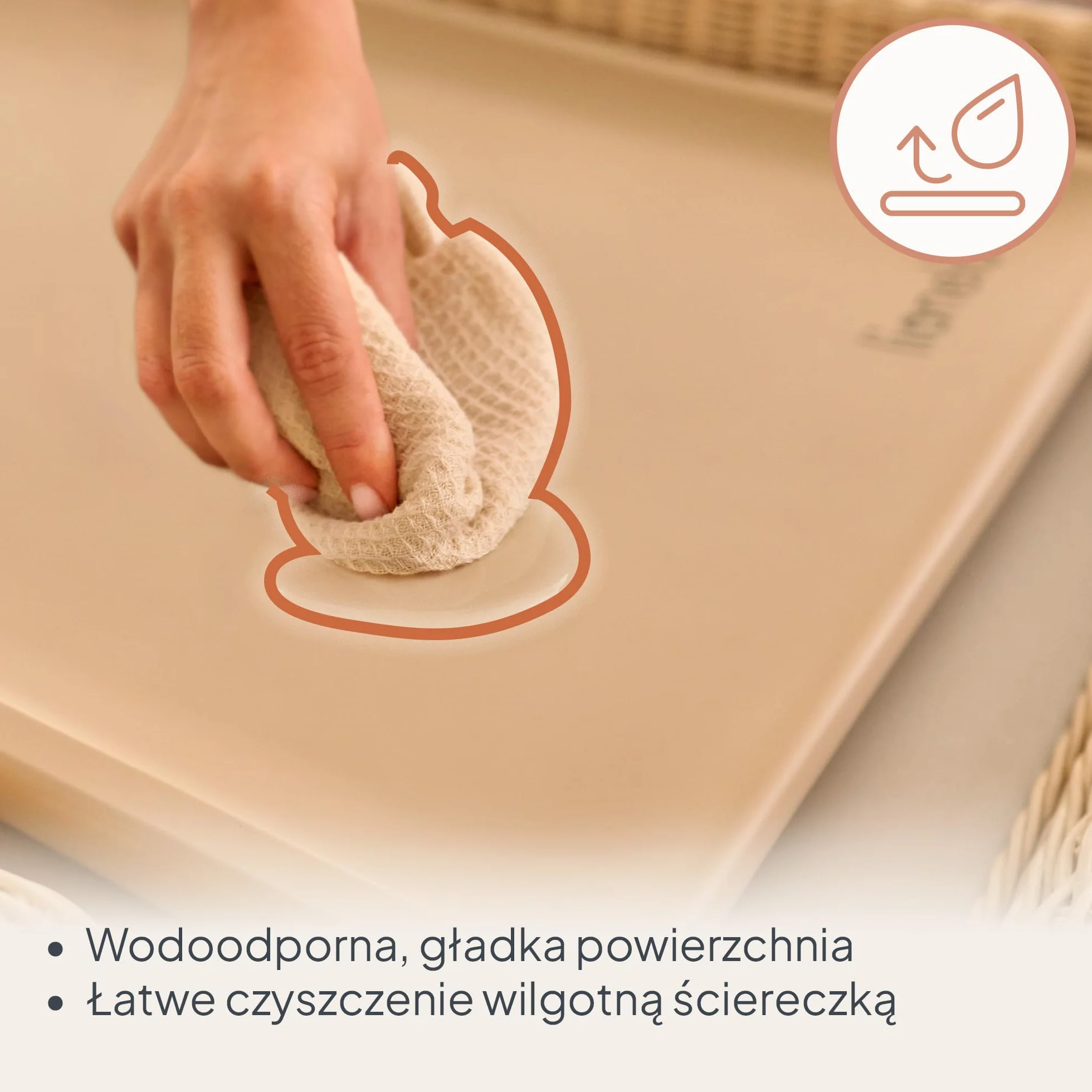 LIONELO Megs przewijak dla niemowląt wodoodporna zmywalna pianka PU 50 x 70 cm antypoślizgowy