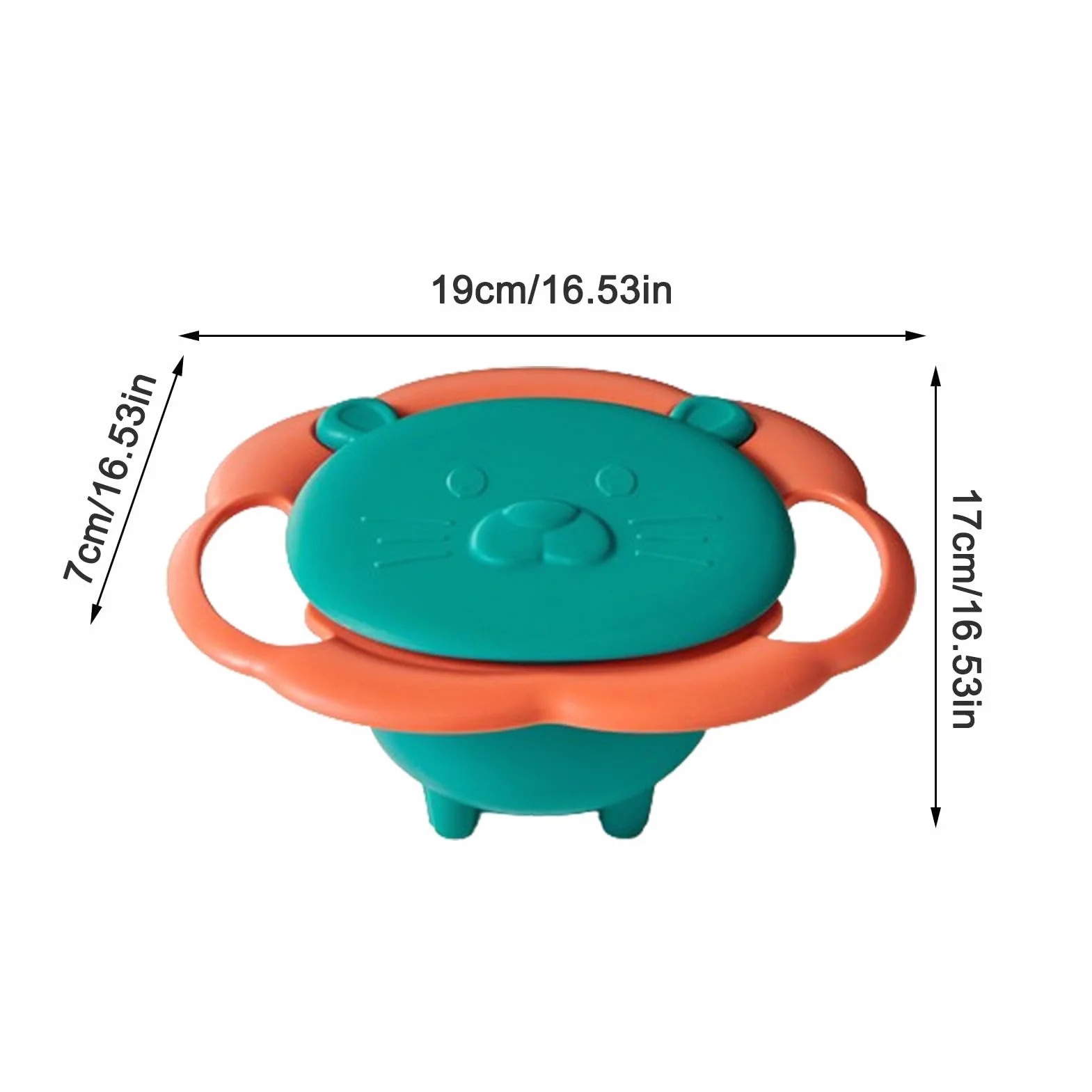 Kids Anti Spill Bowl, Gyroscopic Smooth Bowl, 360 Degree Gyroscopic Spill Proof Bowl for Children