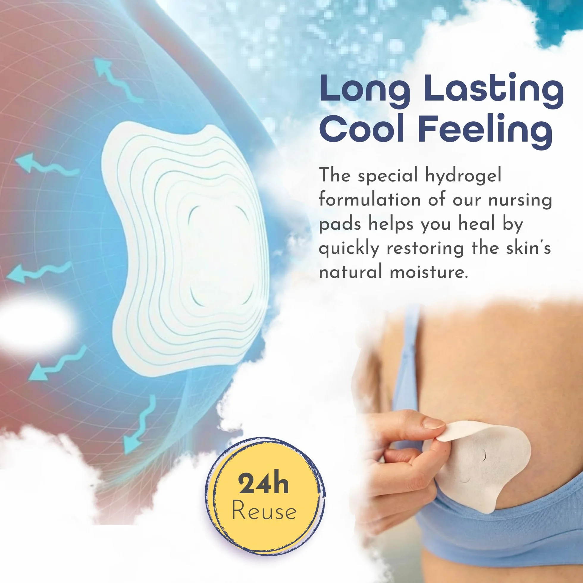 First Days Maternity Hydrożelowe Wkładki Laktacyjne na Obolałe Sutki, Natychmiastowa Ulga Chłodząca, Zestaw 10 Wkładek, Niezbędna Pomoc dla Nowej Mamy w Okresie Karmienia Piersią