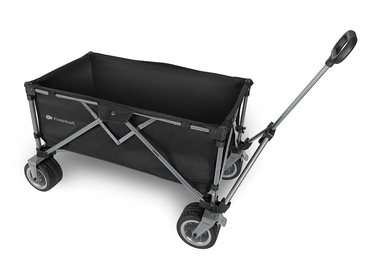 Kinderkraft Wózek składany, wózek plażowy, udźwig do 130 kg, czarny
