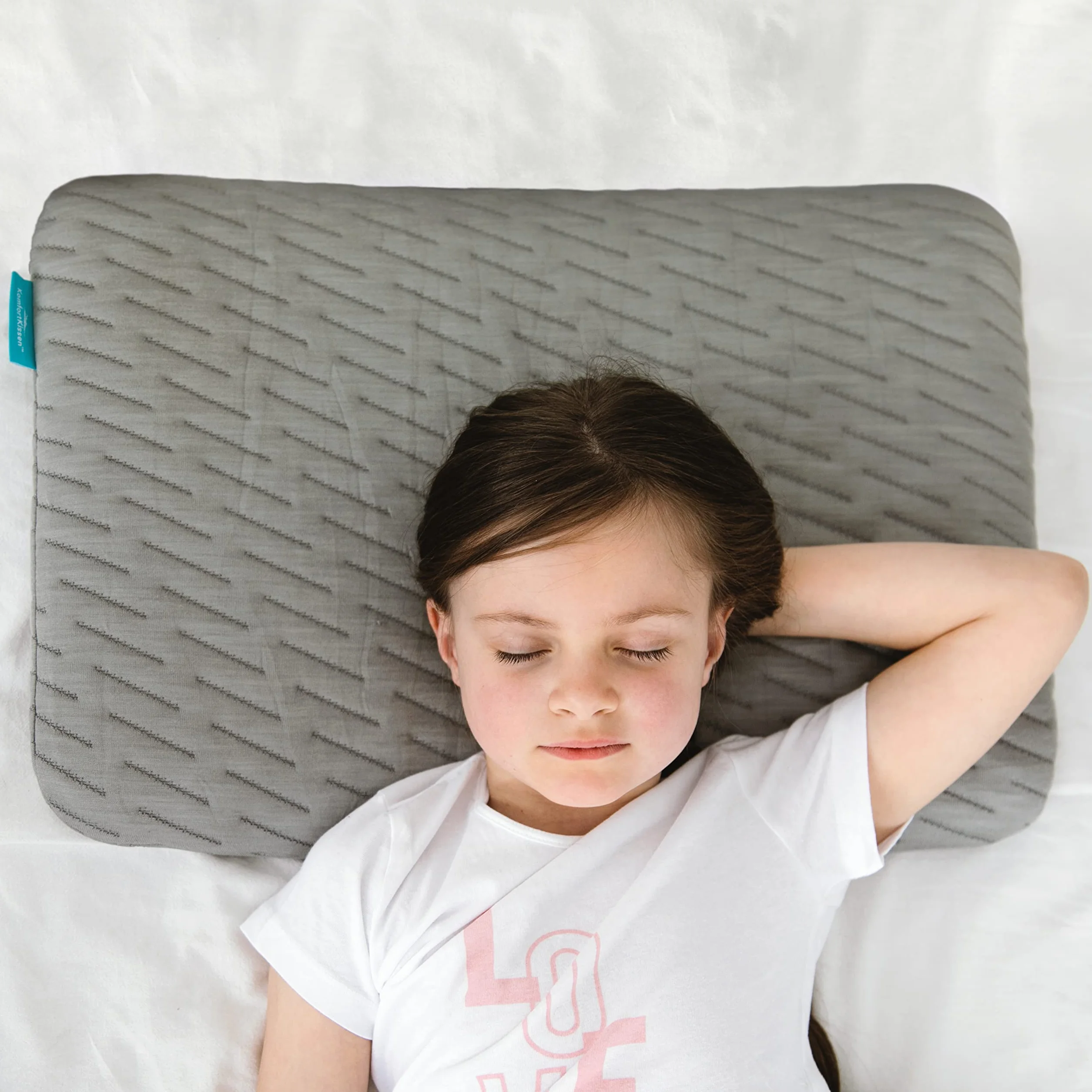 Ortopedyczna poduszka dla dzieci o wysokości 5 cm z poszewką z bambusa | Najwyższej klasy poduszka pod głowę dla dzieci z pianką Memory Foam