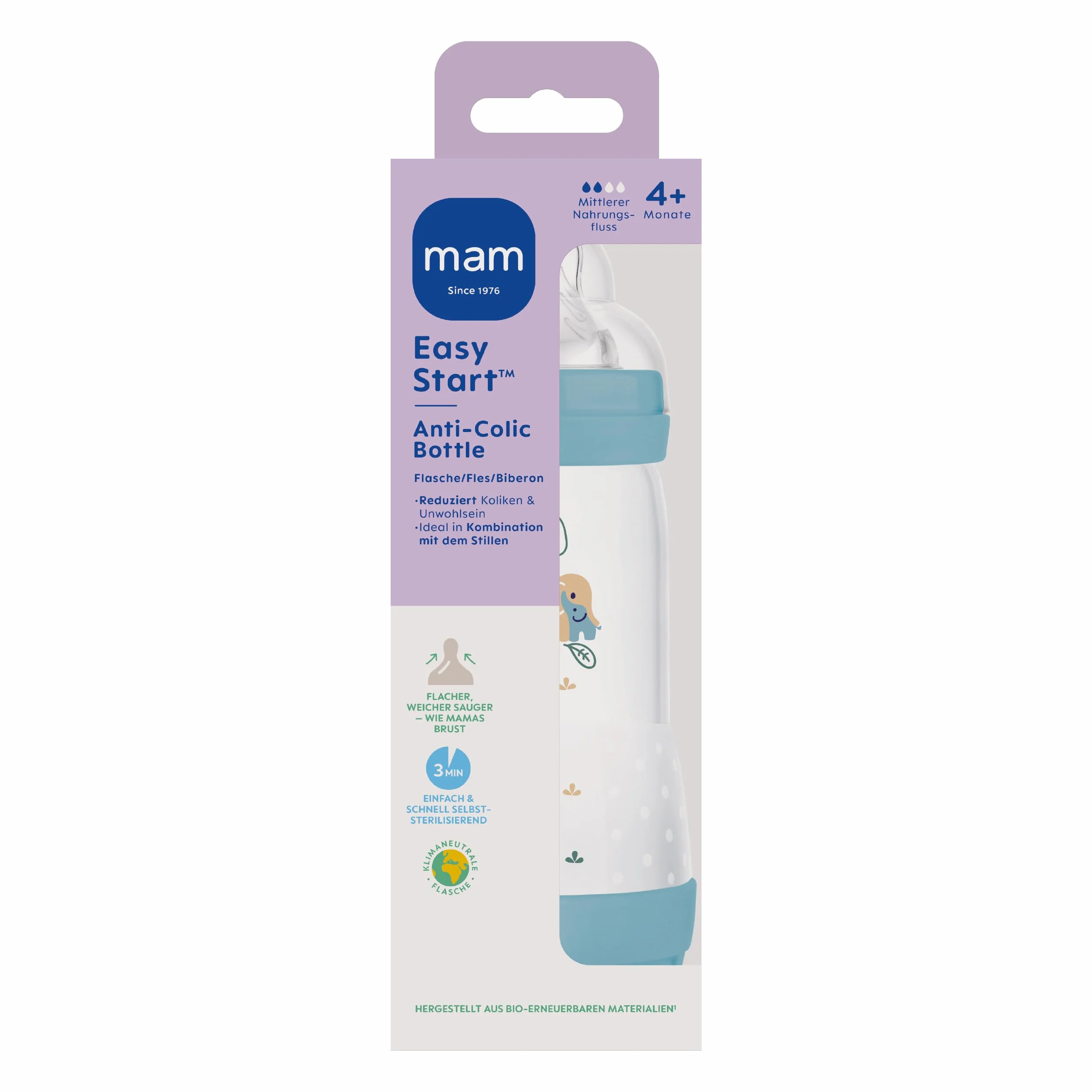 MAM Easy Start Anti-Colic butelka dla niemowląt 320 ml, rozmiar 2, 4+