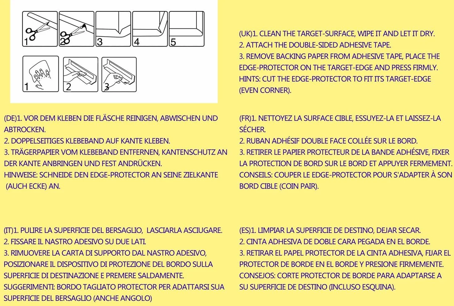 TUKA ochrona krawędzi 2,5 m / 2,5 m, bardzo gruba, piankowa ochrona krawędzi w kształcie litery L, ochrona przed dziećmi, ochrona przed dziećmi, ochrona przed dziećmi, antykolizyjna listwa ochronna do