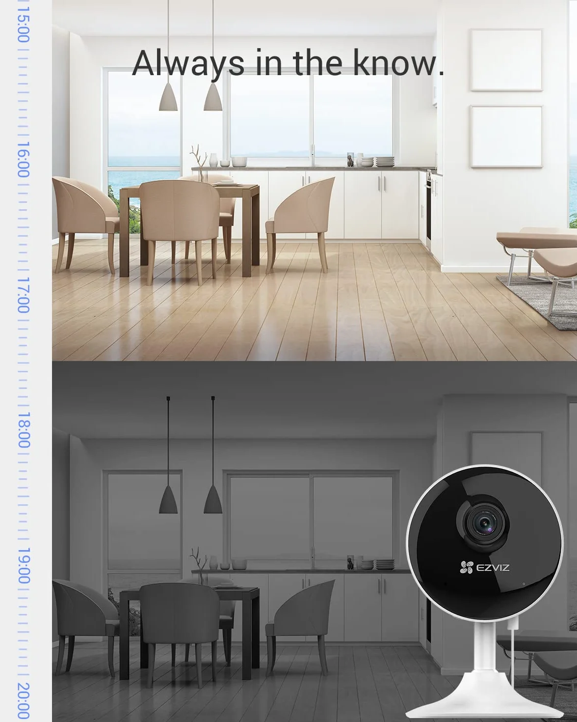 EZVIZ 1080P kamera wewnętrzna C1C, 2 sztuki
