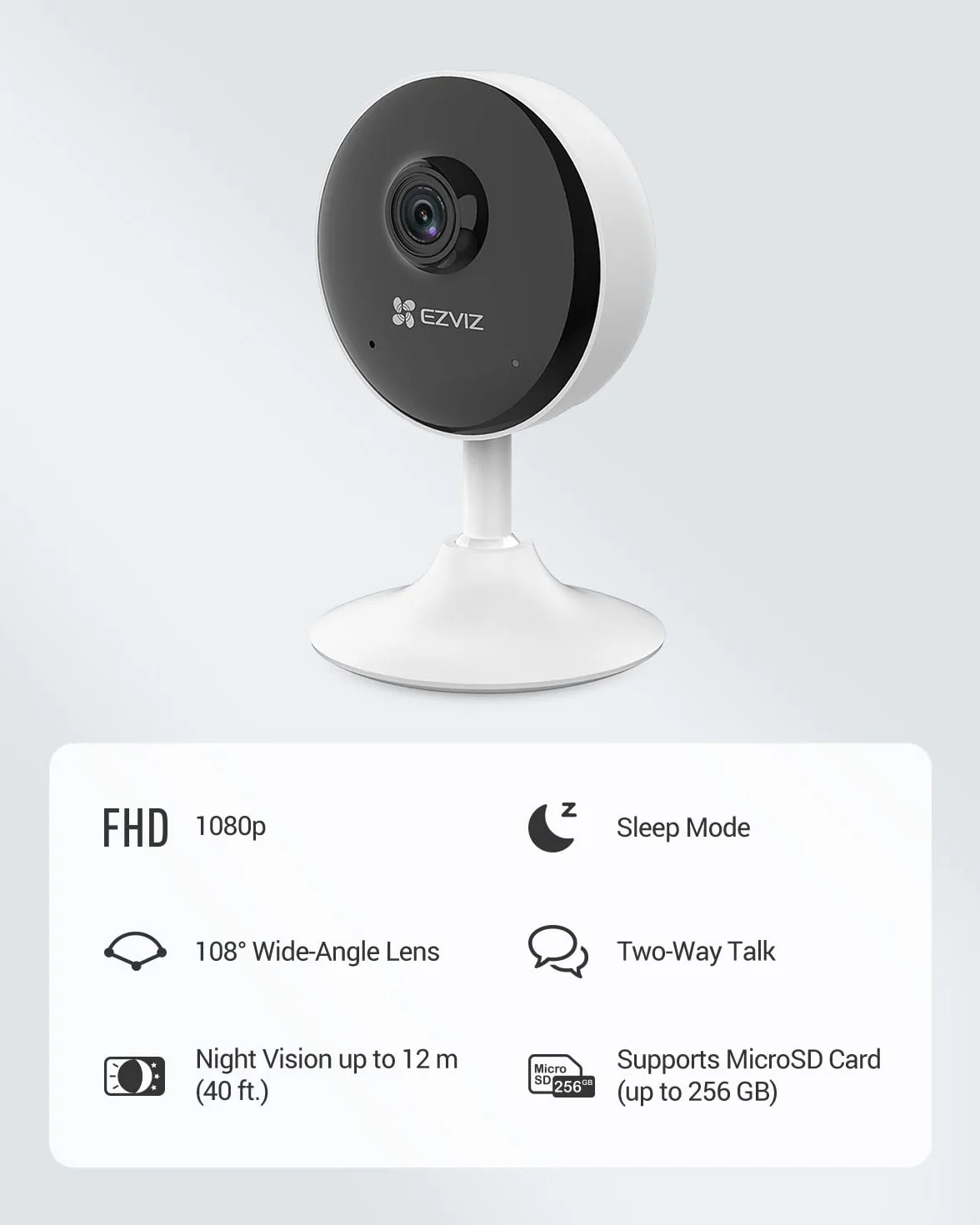 EZVIZ 1080P kamera wewnętrzna C1C, 2 sztuki