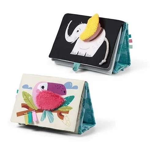 BabyOno Książeczka sensoryczna SAFARI 21 x 15 cm 0 m+