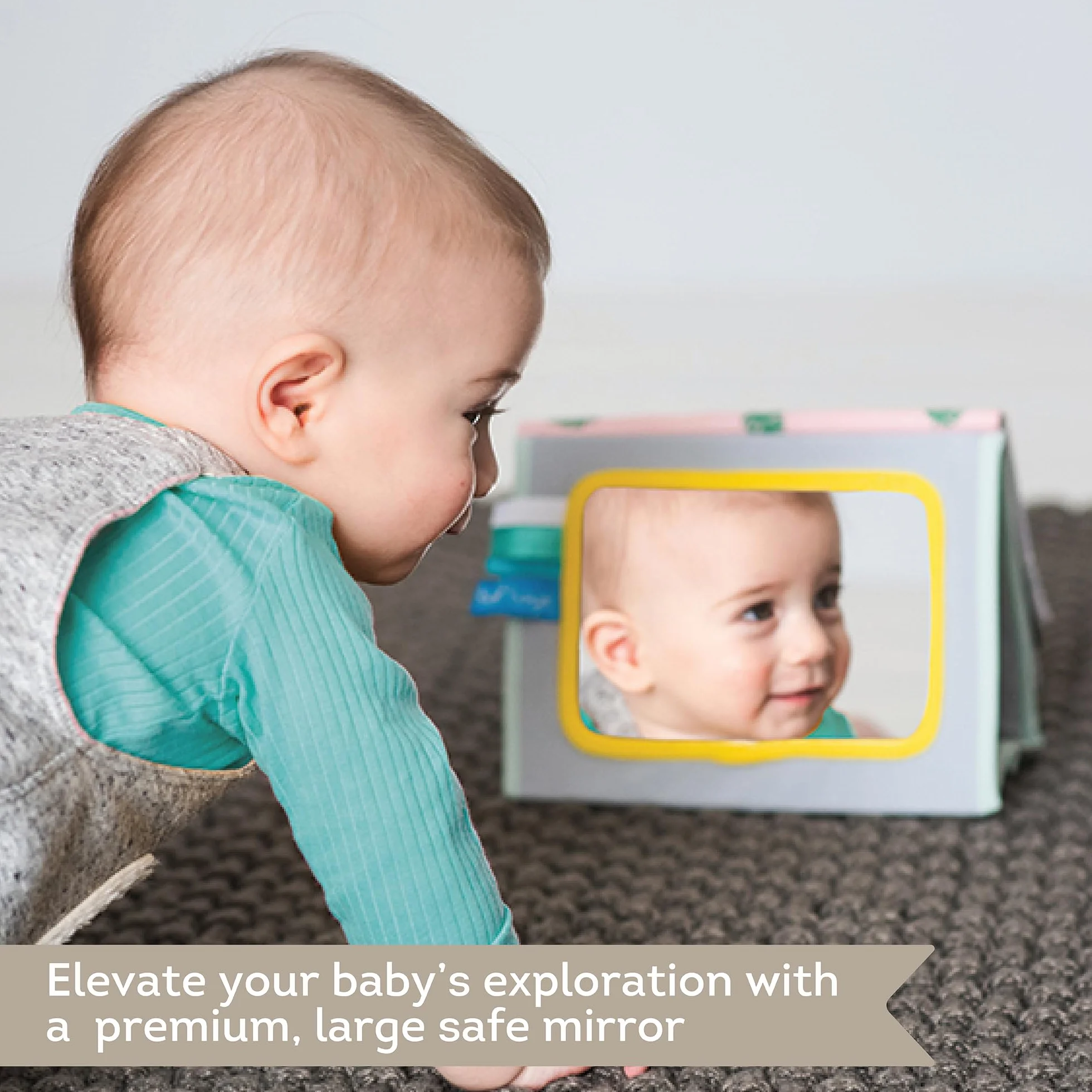 Taf Toys Koala Infant Tummy time Miękka dwustronna książka aktywności. Zawiera lusterko bezpieczne dla niemowląt, marszczone tekstury i miękki gryzak. 0 miesięcy +