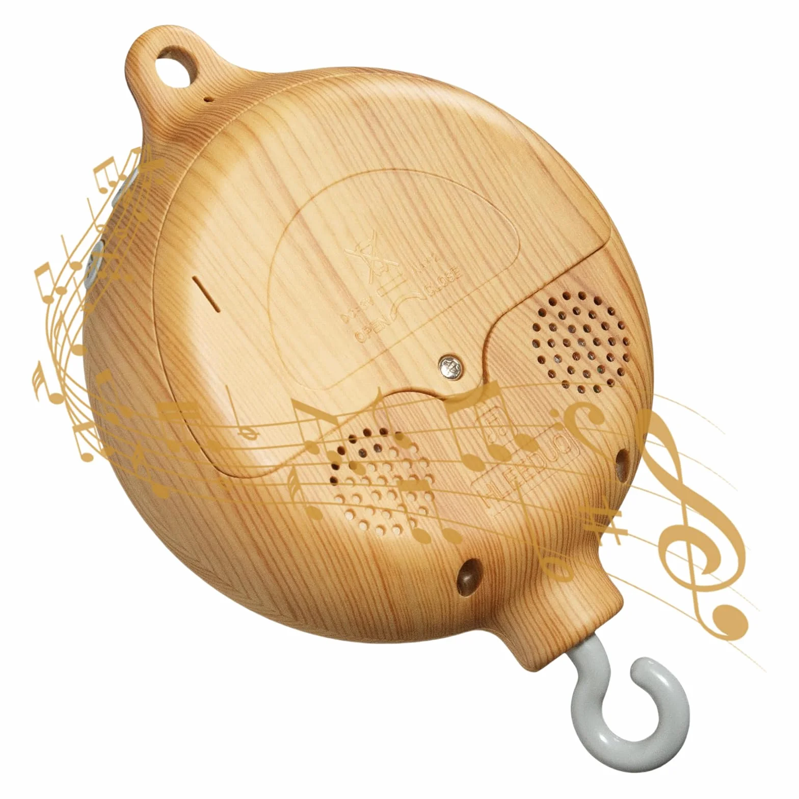 Baby Mobile pozytywka Music Box dzwonek do łóżeczka, wygląd drewna, mobilny silnik, zabawka dla niemowląt, zabawka do łóżeczka dziecięcego, zawieszka do łóżeczka dziecięcego, obrotowa, dekoracja