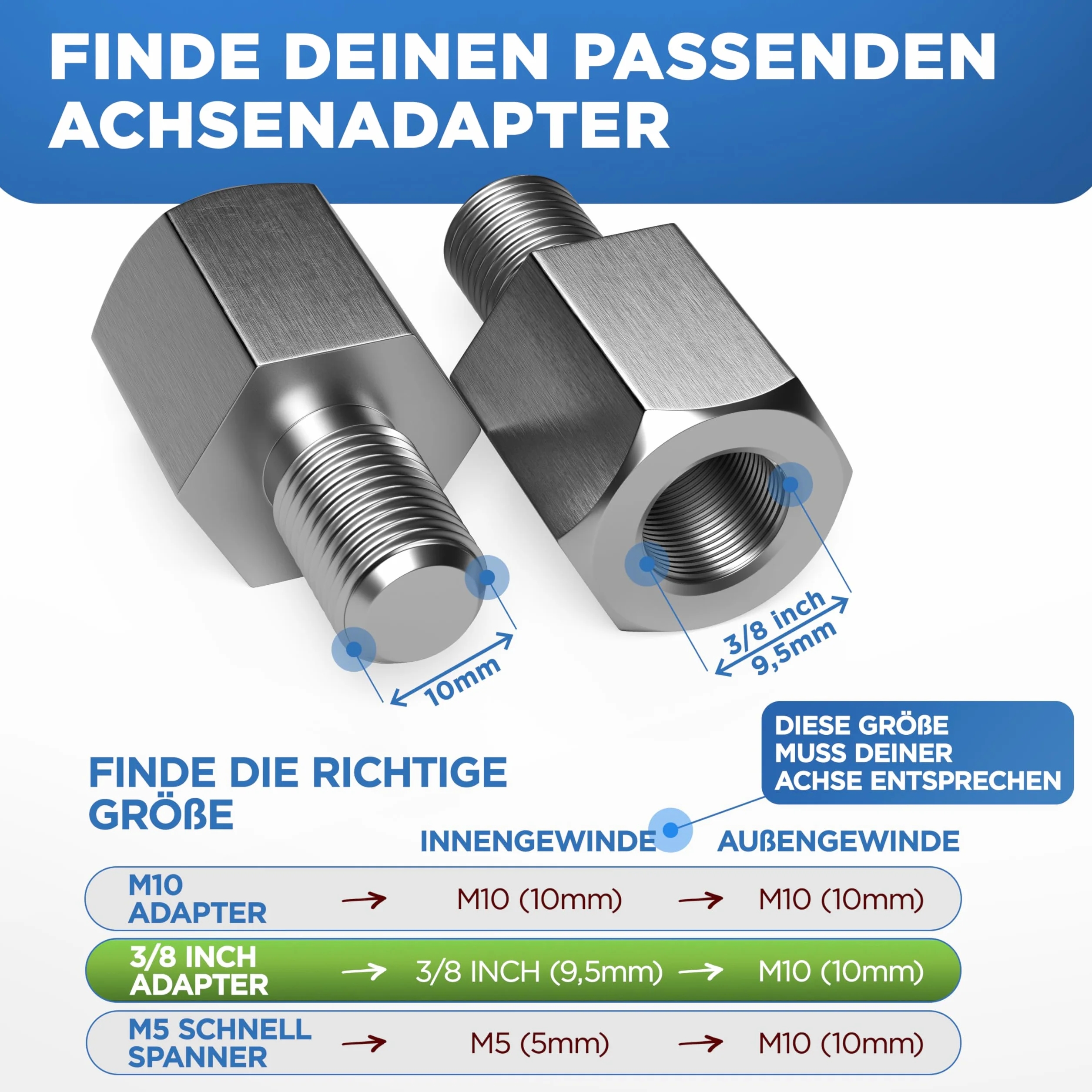 LAINFELD Adapter osi wtykowej