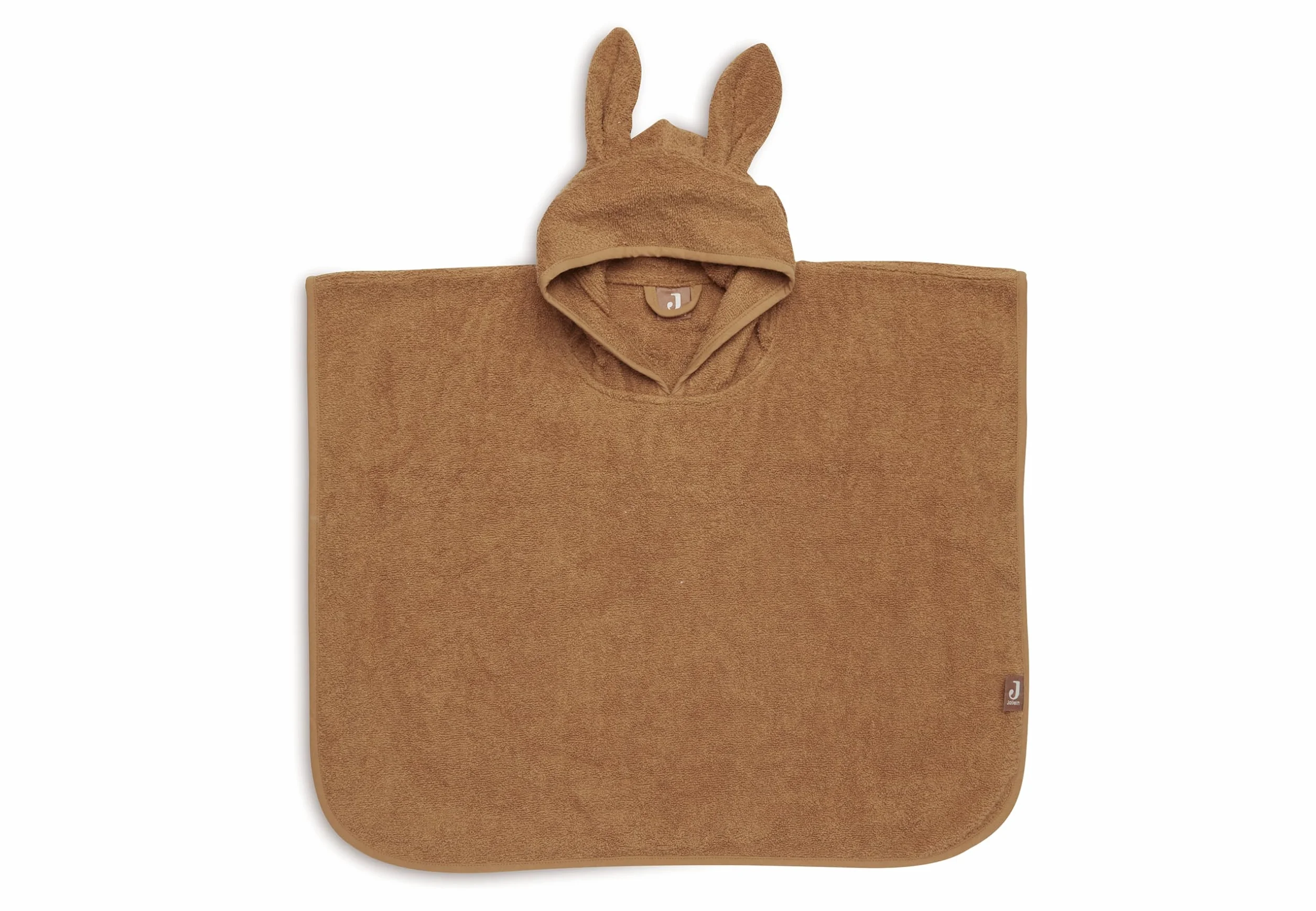 Jollein Ponczo kąpielowe 65 x 62 cm Caramel ręcznik kąpielowy z kapturem ręcznik karmelowy | 533-550-00092