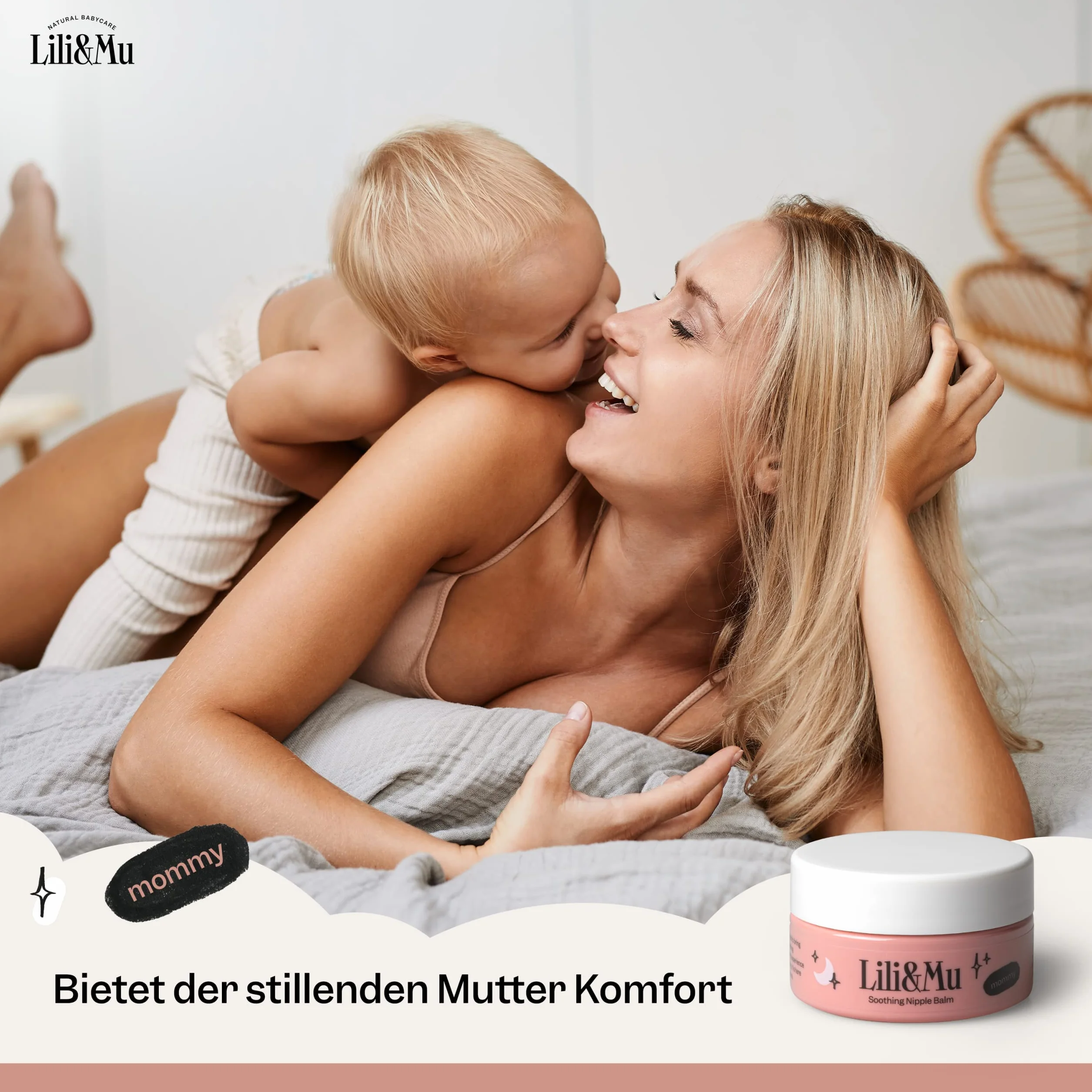 Lili&Mu Maść 100% Naturalna bez Lanoliny 25 ml | Maść na sutki Szybko łagodzi ból sutków | Krem na sutki Testowany dermatologicznie