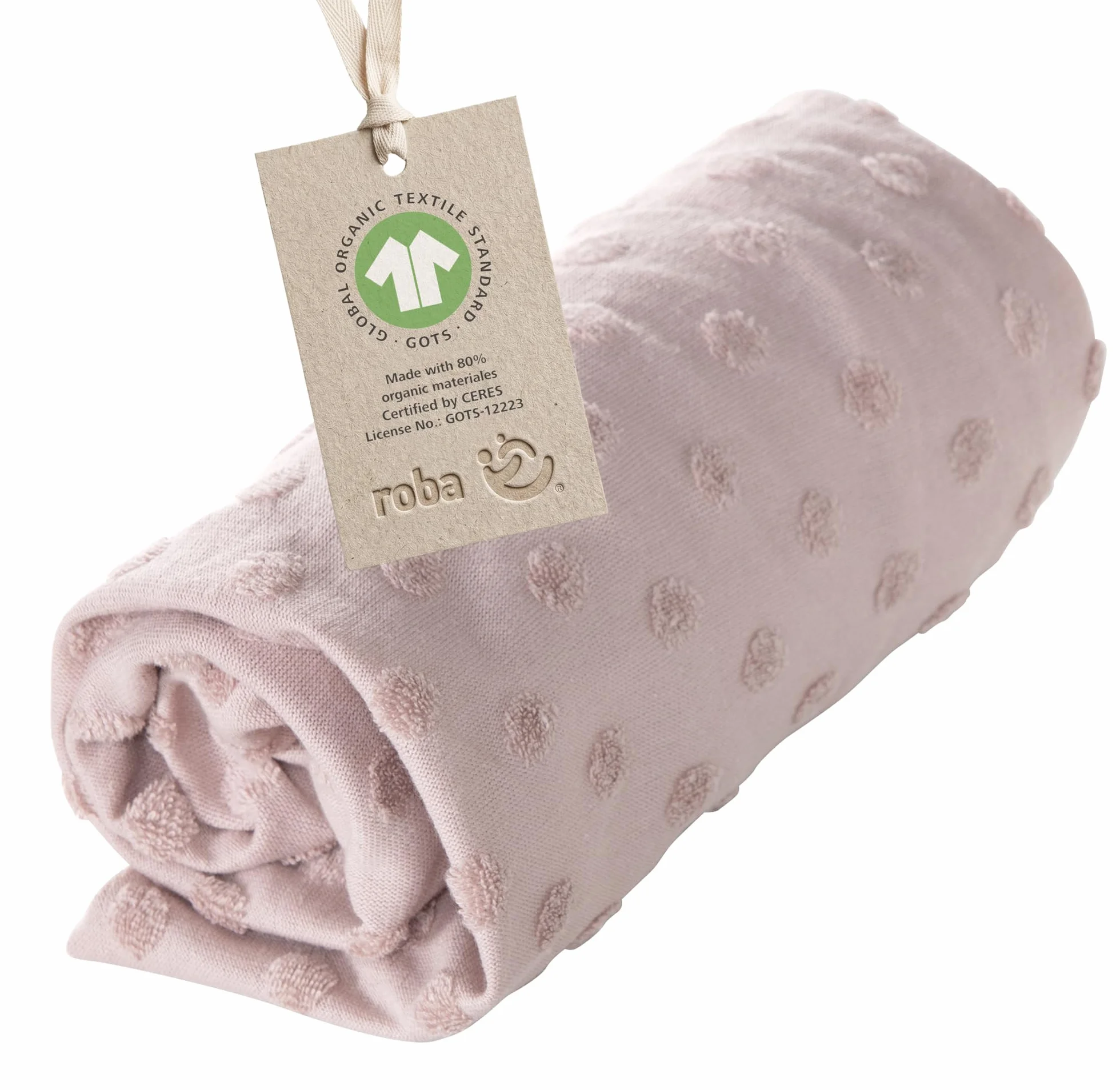 roba organic Pokrowiec na Mata do Przewijania Lil Planet 75 x 85 cm Zdejmowany organiczna bawełna GOTS Różowy Mauve