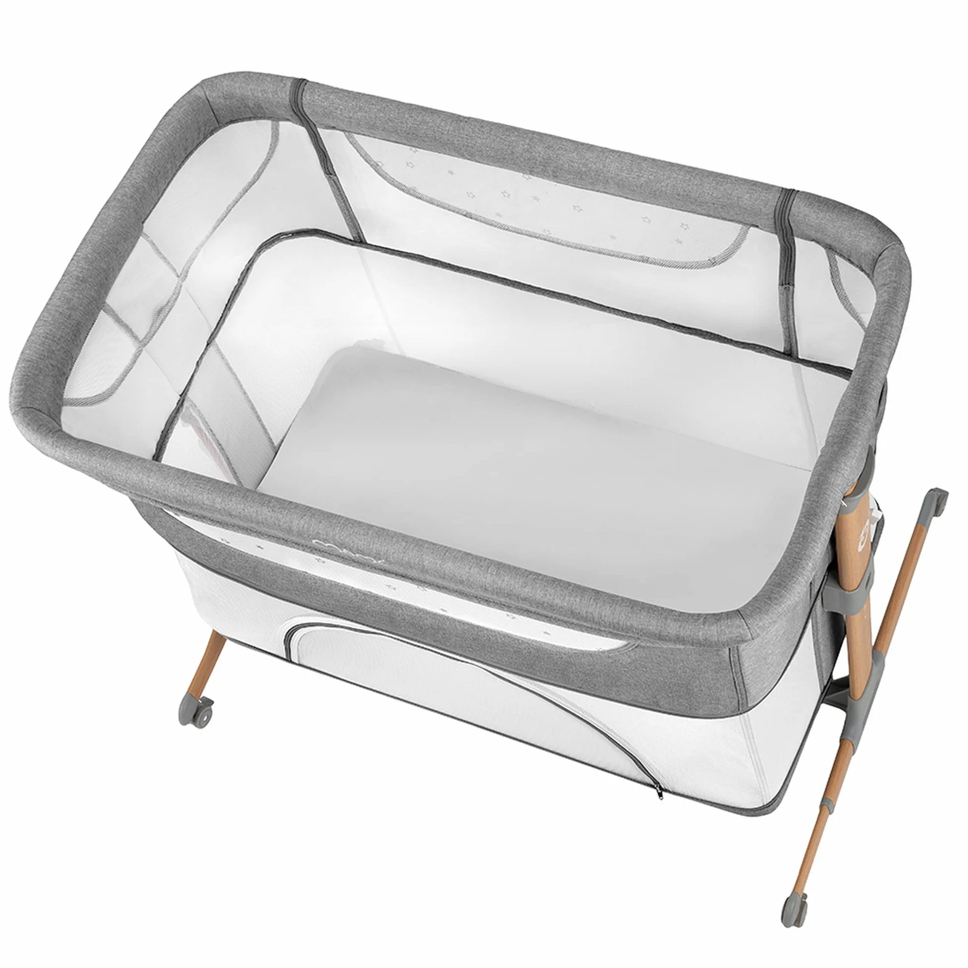 Momi SMART BED Łóżeczko, Szary, 55 x 95 cm