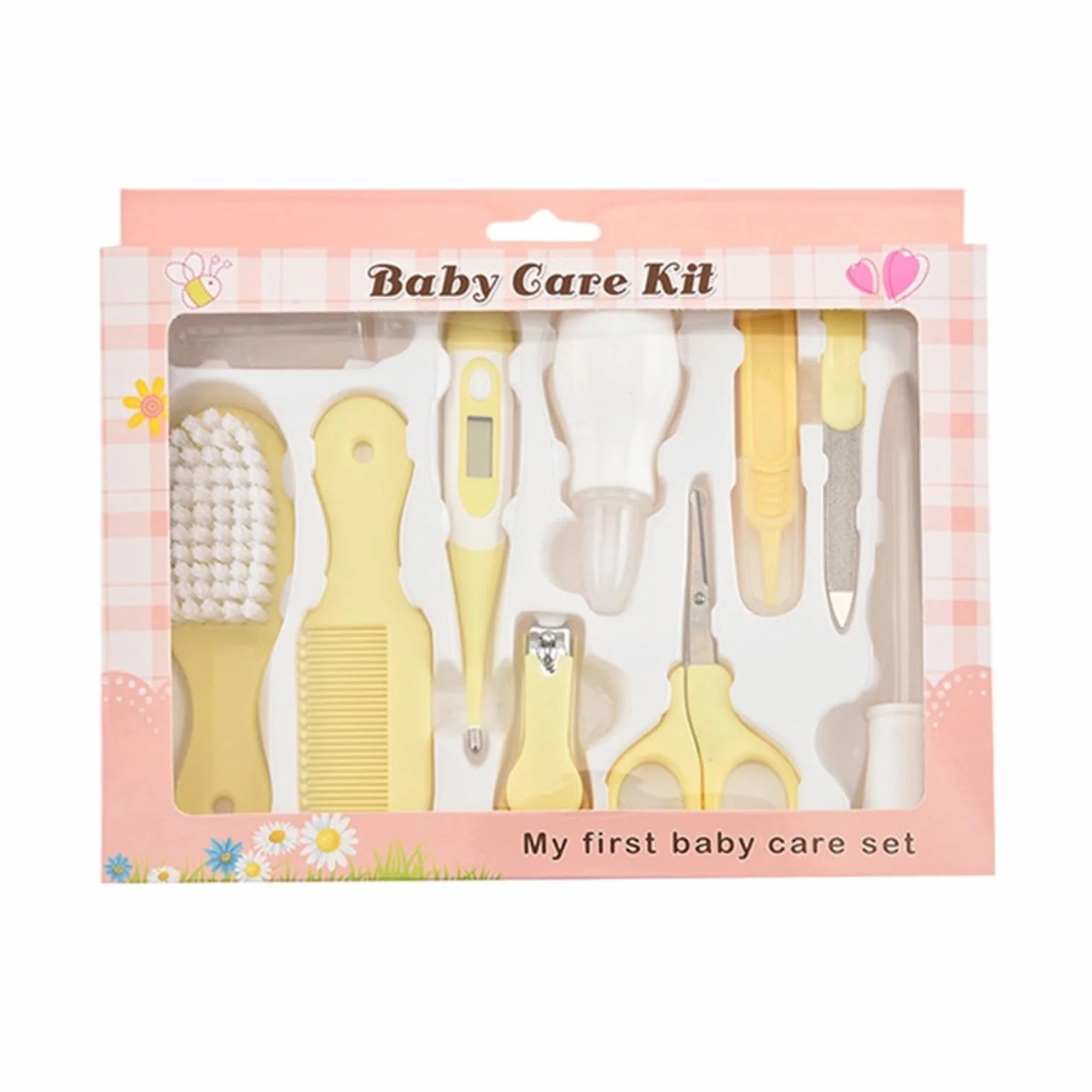 10 szt. Baby Care Maternal and Child Essentials obcinacz do paznokci nożyczki bezpieczeństwa szczotka do włosów grzebień zestaw opieki zdrowotnej ciała