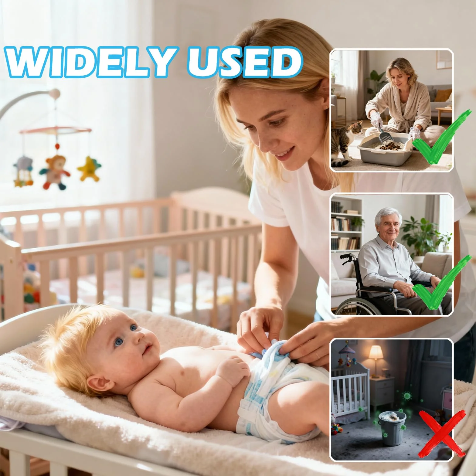 Wkłady do Kosza na Pieluchy Tommee Tippee LitterLocker Twist & Click Angelcare 12 sztuk 4,5 m