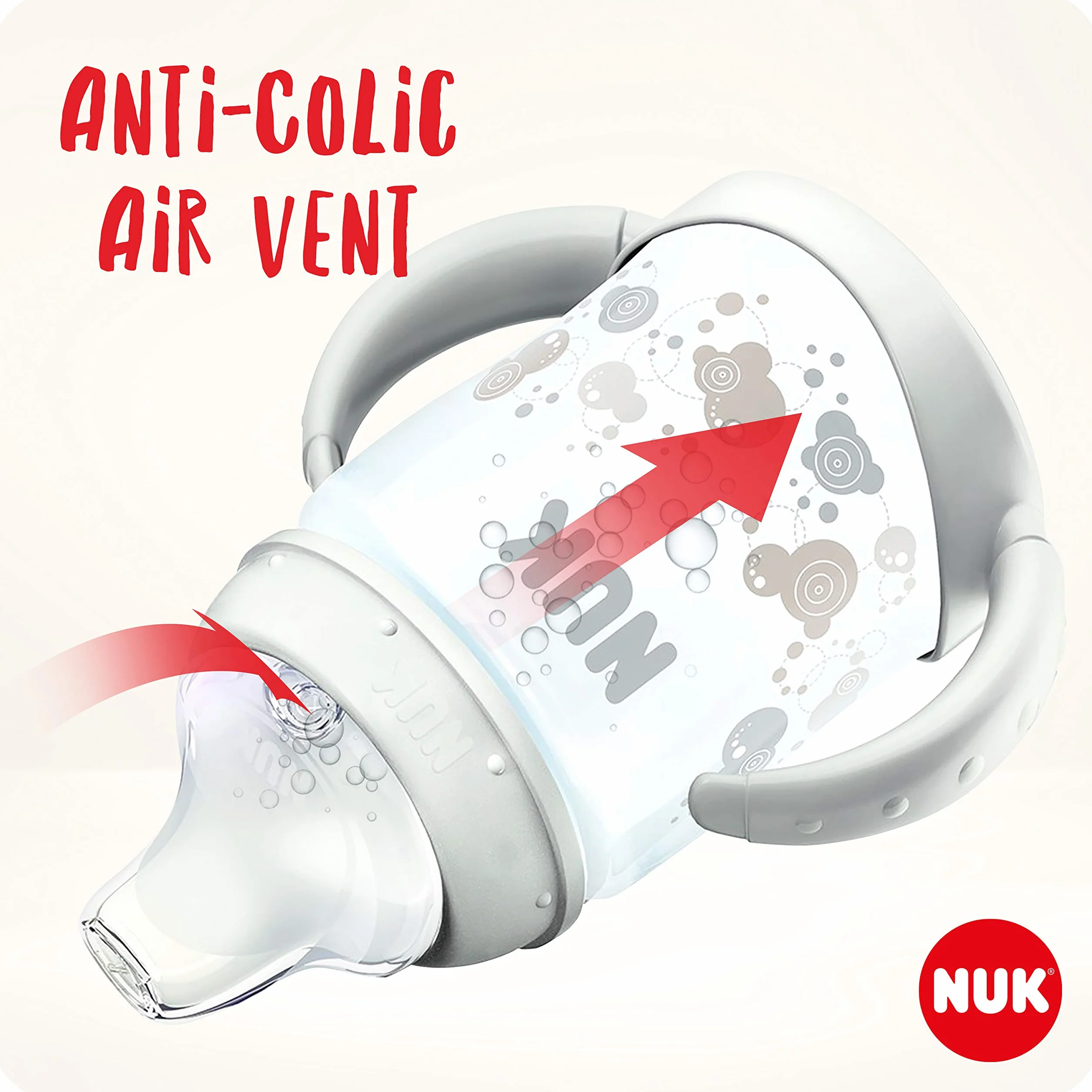 Kubek niekapek NUK First Choice | Wiek: od 6 do 18 miesiąca | 150 ml | Uchwyty i ortodontyczny silikonowy dziobek | Szczelna konstrukcja | System antykolkowy |Nie zawiera bisfenolu A | Zielony