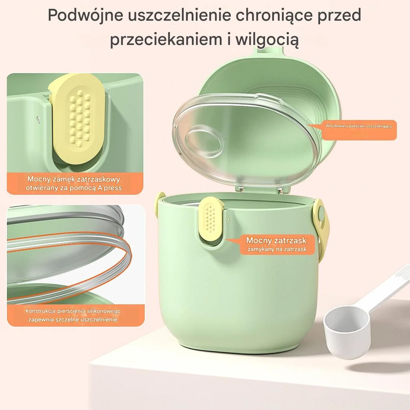 Pojemnik Na Mleko Modyfikowane Dla Niemowląt Przenośny | Pojemnik Na Jedzenie Dla Niemowląt Z Miarką | Pudełko Mleko W Proszku Rodzin W Podróży Nowych Rodziców Wózków Przejazdów Dom Pojazdy Sam