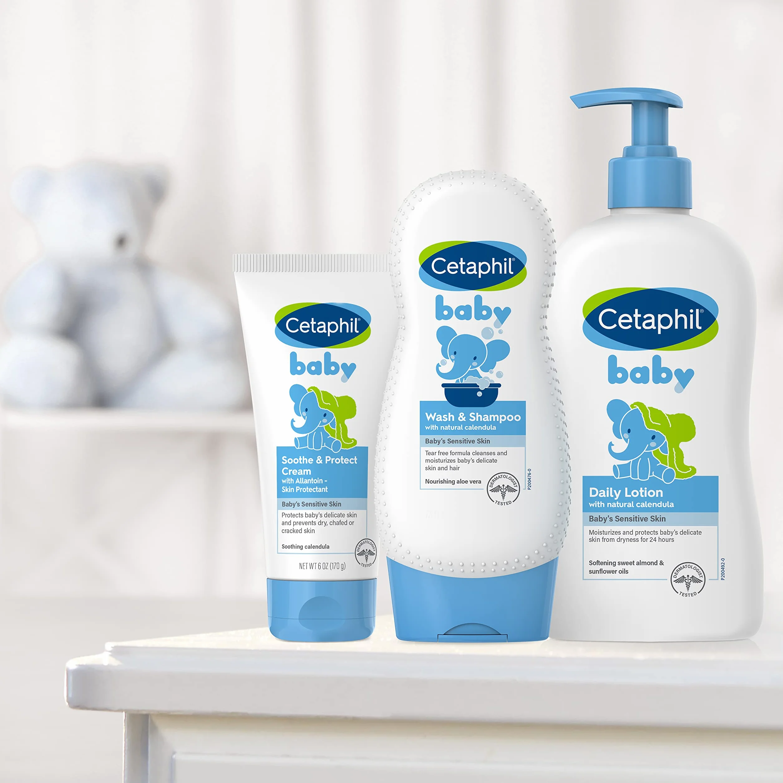 Cetaphil Baby Soothe & Protect Cream z alantoinową ochroną skóry, 6 uncji, krem nawilżający dla dzieci, 24h